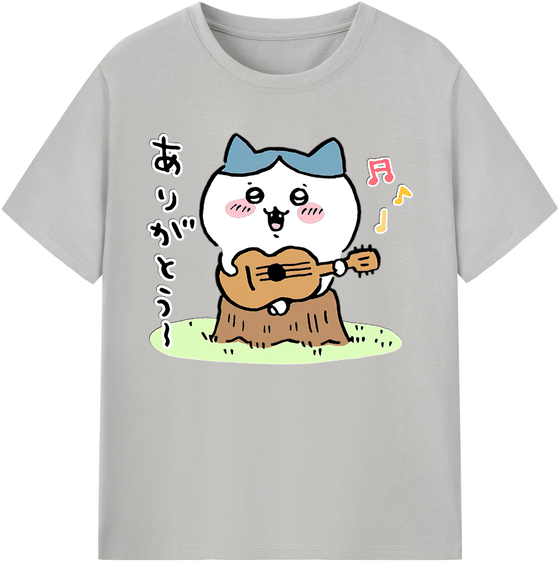 （画像用） ちいかわ ハチワレ Chii-kawa hachiware 綿100％ メンズ半袖Tシャツ｜肌触りやわらか＆通気性