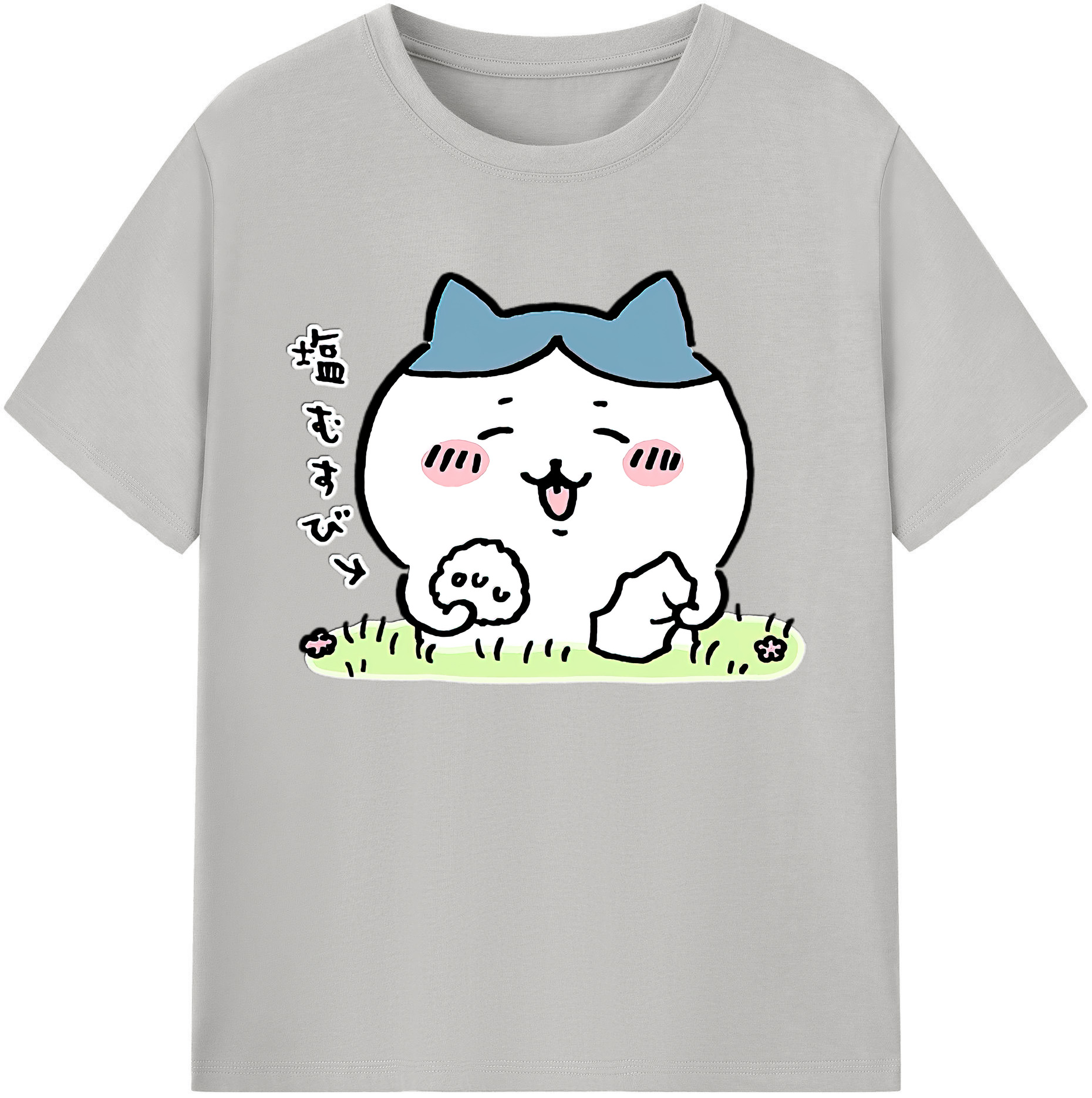 （画像用） ちいかわ ハチワレ Chii-kawa hachiware 綿100％ メンズ半袖Tシャツ｜肌触りやわらか＆通気性