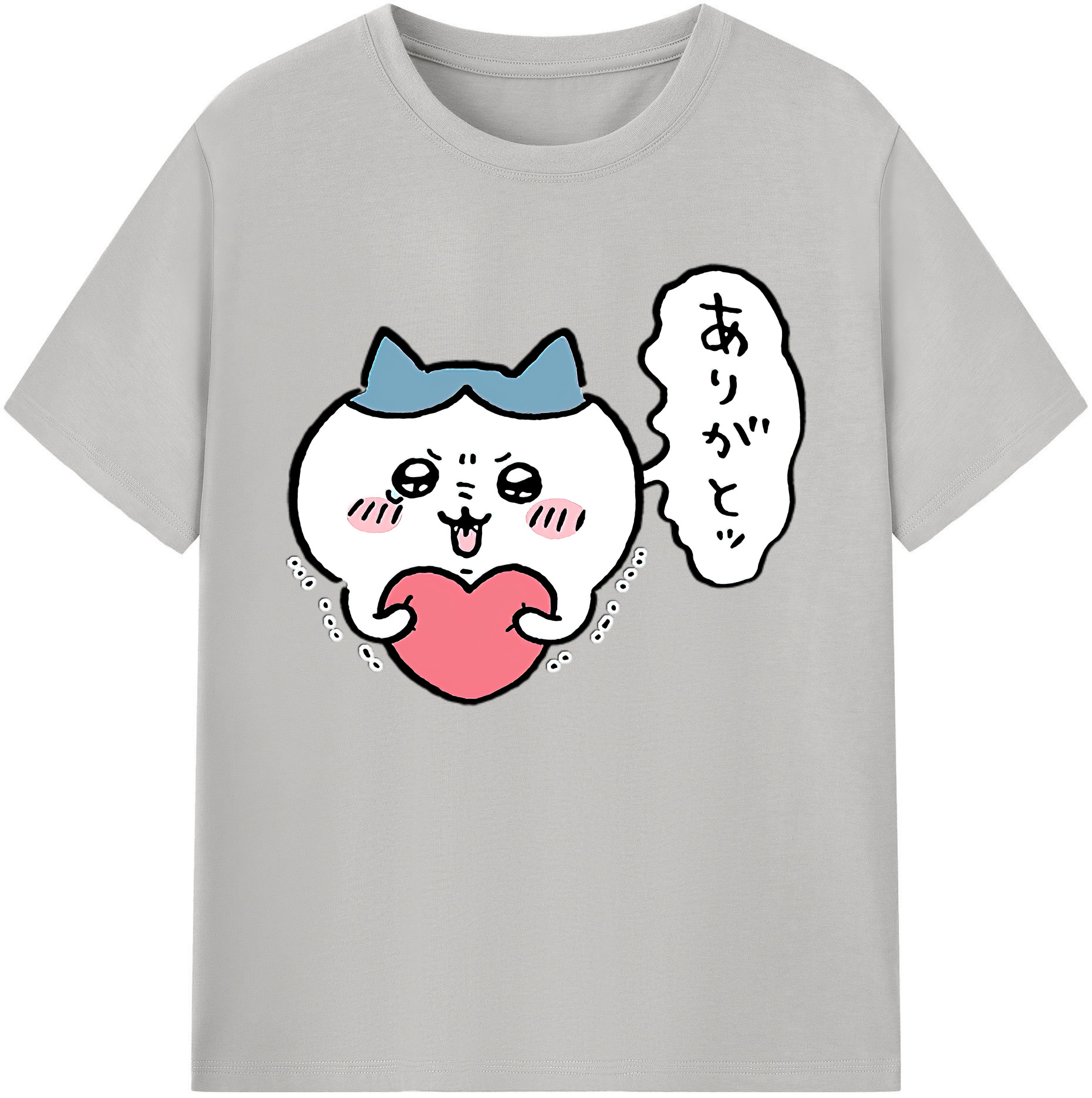 （画像用） ちいかわ ハチワレ Chii-kawa hachiware 綿100％ メンズ半袖Tシャツ｜肌触りやわらか＆通気性