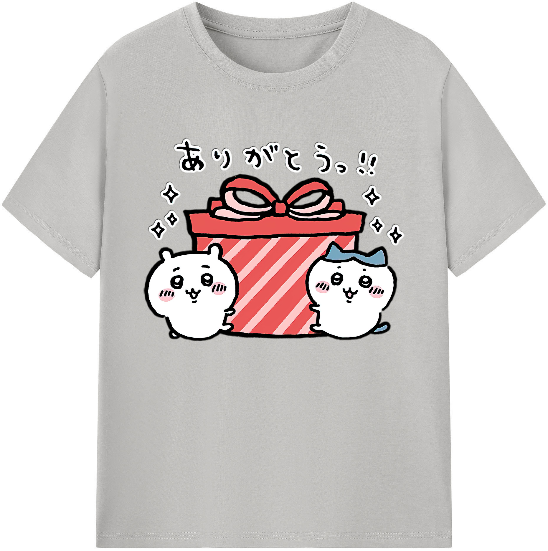 （画像用） ちいかわ ハチワレ Chii-kawa hachiware 綿100％ メンズ半袖Tシャツ｜肌触りやわらか＆通気性