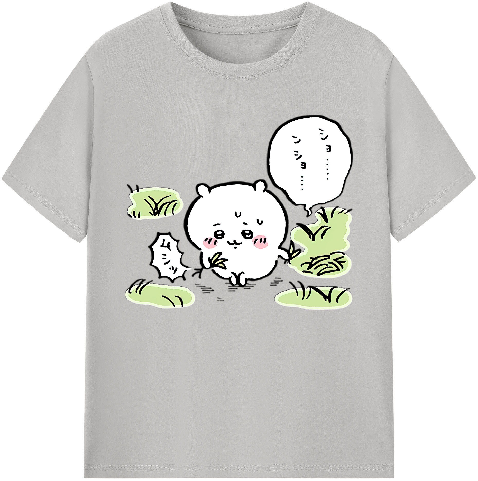 （画像用） ちいかわ ちいかわ Chii-kawa chiikawa 綿100％ メンズ半袖Tシャツ｜肌触りやわらか＆通気性