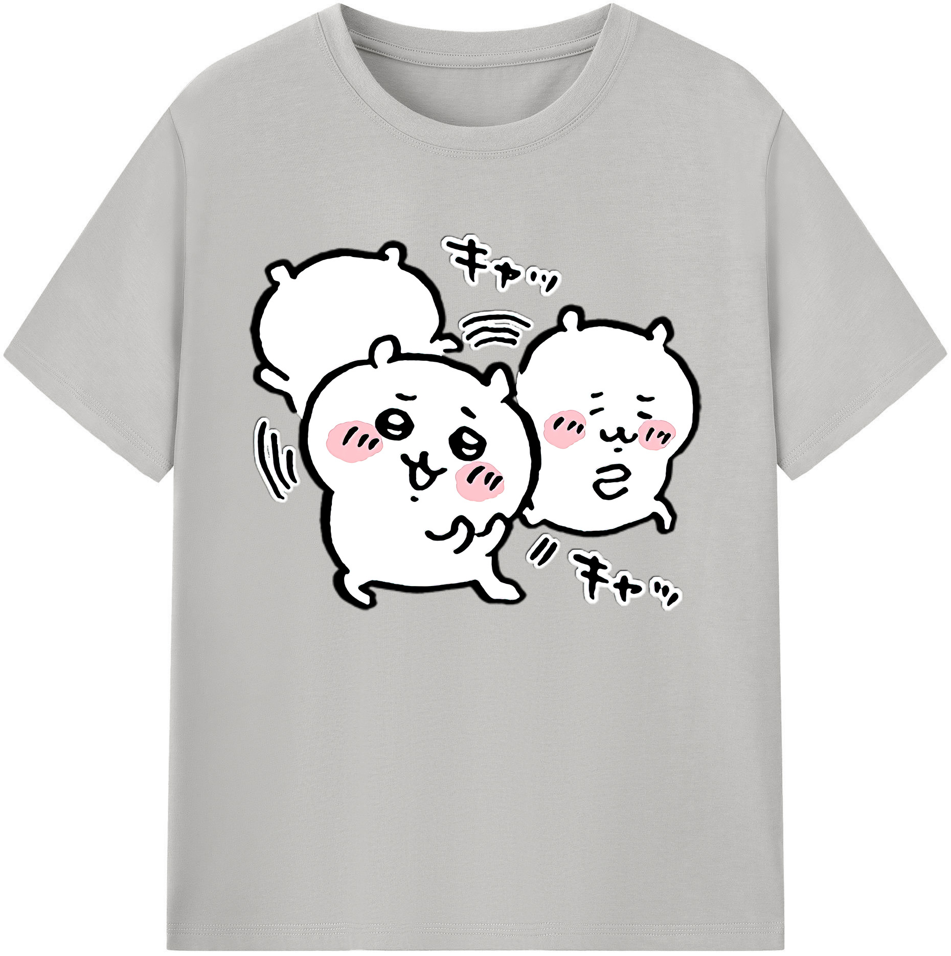 （画像用） ちいかわ ちいかわ Chii-kawa chiikawa 綿100％ メンズ半袖Tシャツ｜肌触りやわらか＆通気性