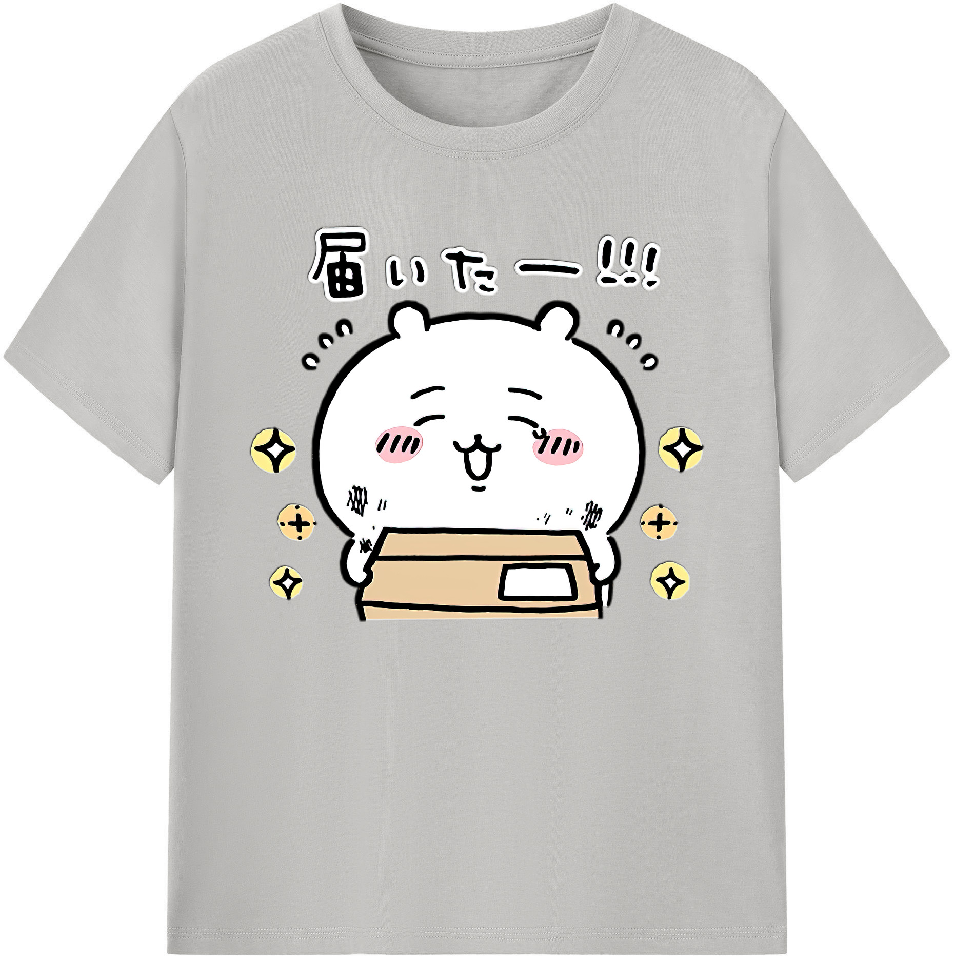 （画像用） ちいかわ ちいかわ Chii-kawa chiikawa 綿100％ メンズ半袖Tシャツ｜肌触りやわらか＆通気性
