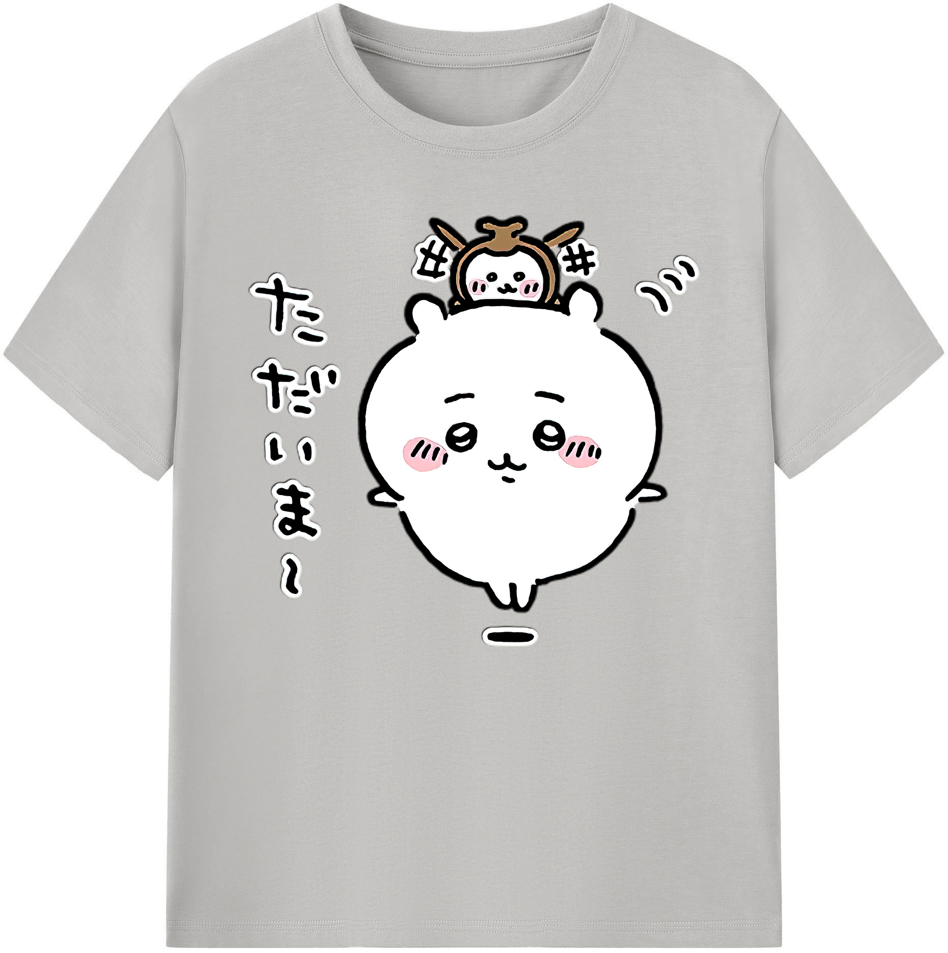 （画像用） ちいかわ ちいかわ Chii-kawa chiikawa 綿100％ メンズ半袖Tシャツ｜肌触りやわらか＆通気性