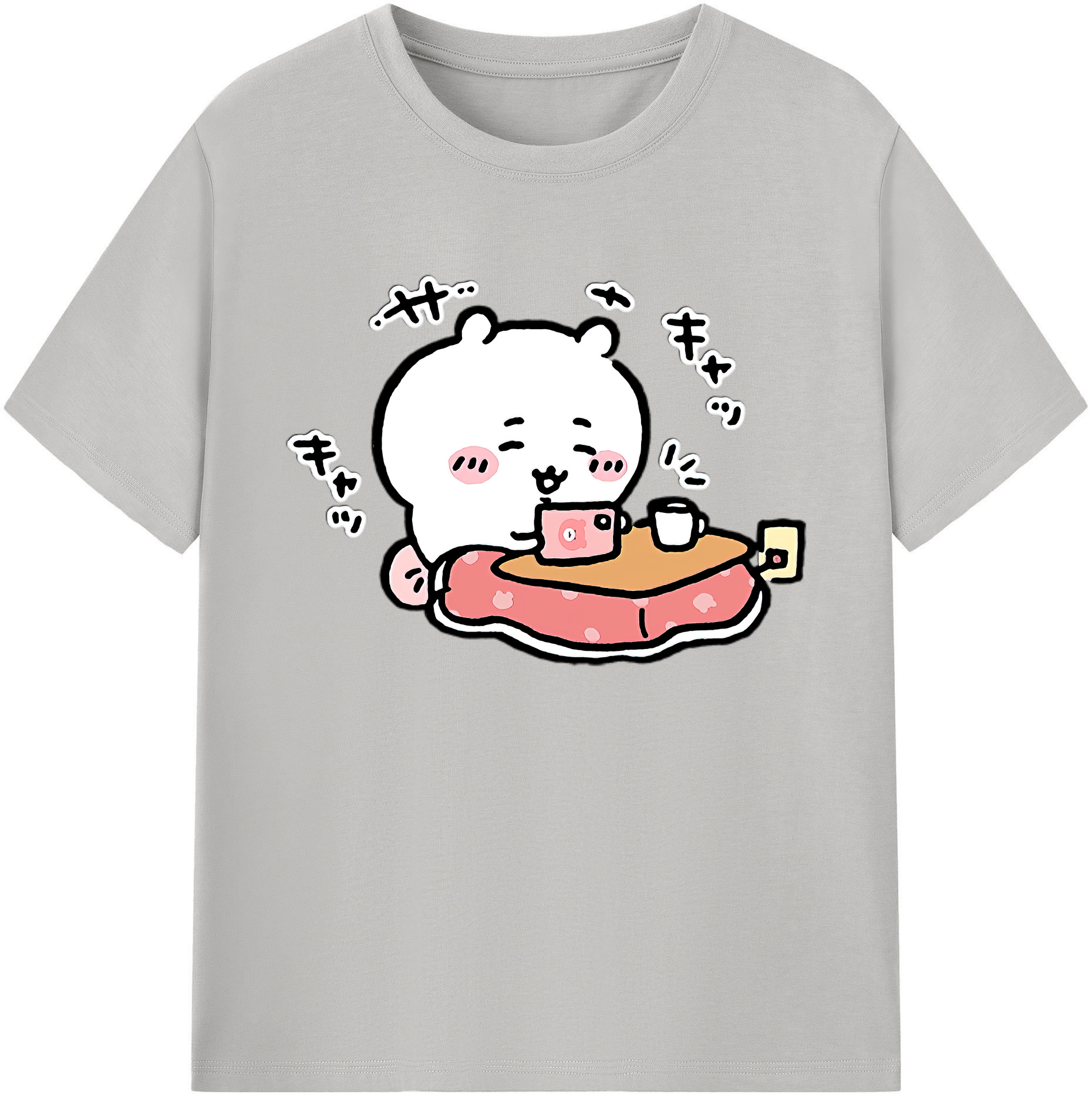 （画像用） ちいかわ ちいかわ Chii-kawa chiikawa 綿100％ メンズ半袖Tシャツ｜肌触りやわらか＆通気性