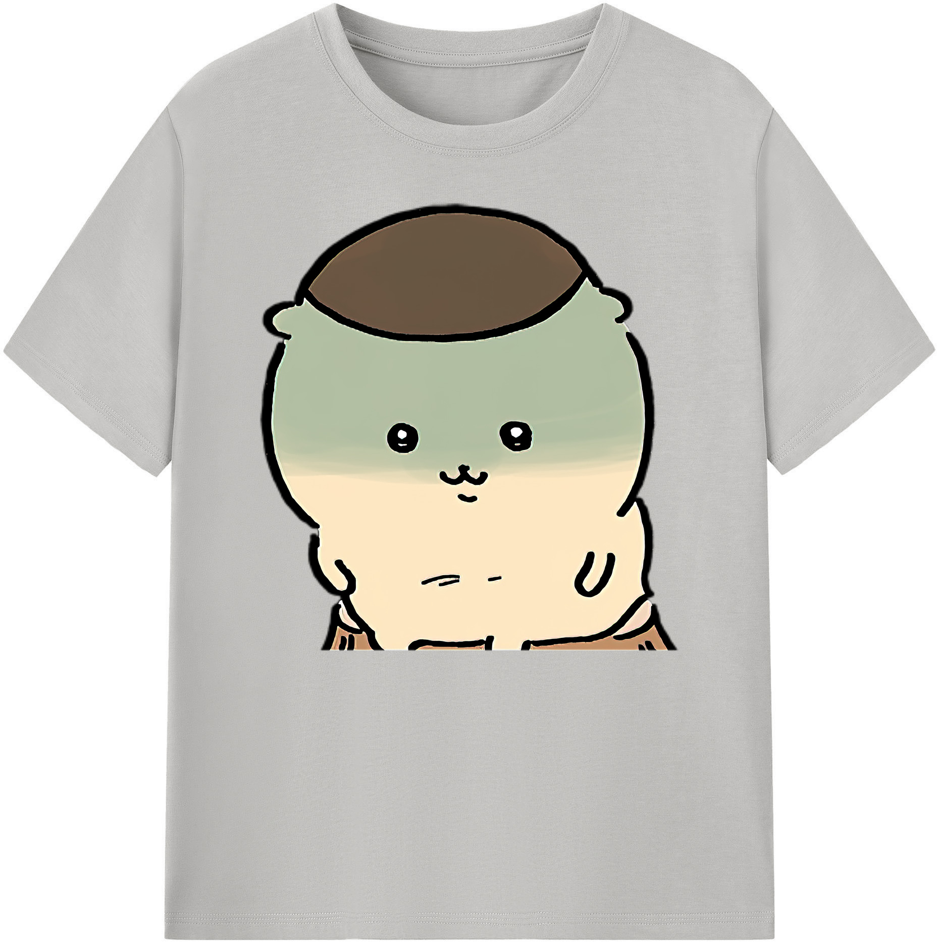 （画像用） ちいかわ くりまんじゅう Chii-kawa kuri manjū 綿100％ メンズ半袖Tシャツ｜肌触りやわらか＆通気性