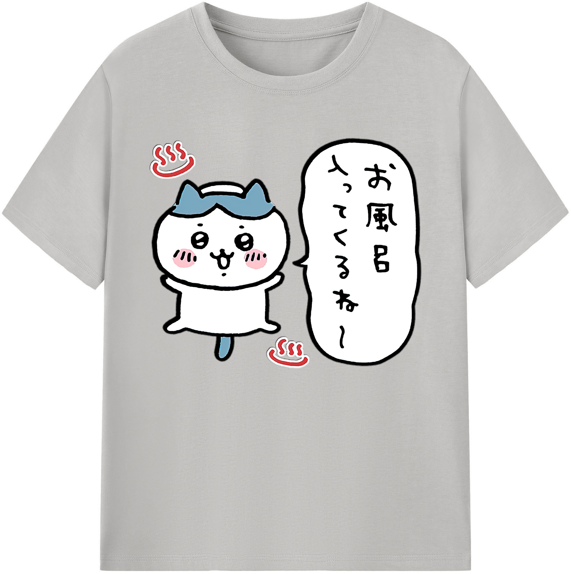 （画像用） ちいかわ ハチワレ Chii-kawa hachiware 綿100％ メンズ半袖Tシャツ｜肌触りやわらか＆通気性