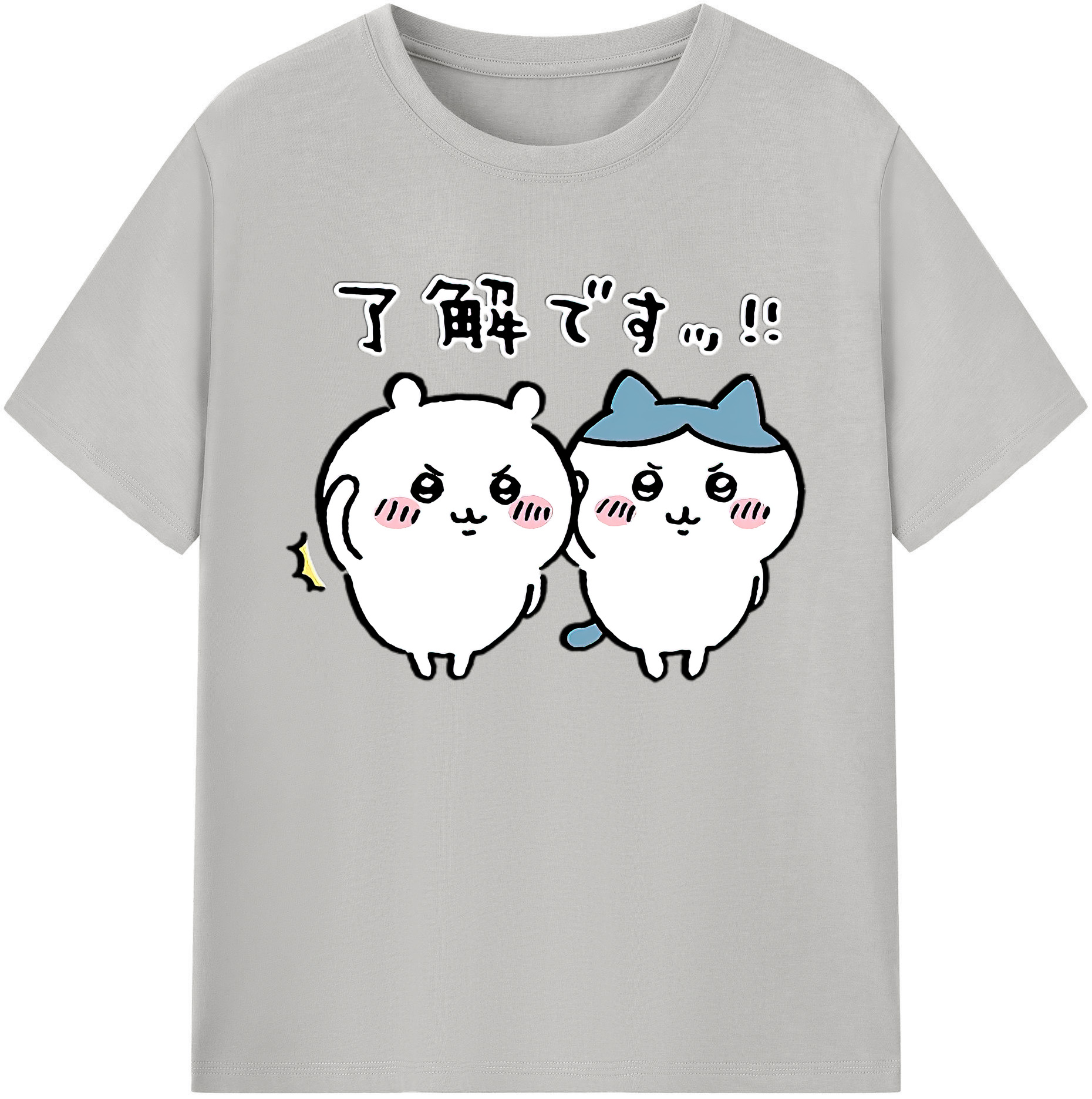 （画像用） ちいかわ ハチワレ Chii-kawa hachiware 綿100％ メンズ半袖Tシャツ｜肌触りやわらか＆通気性