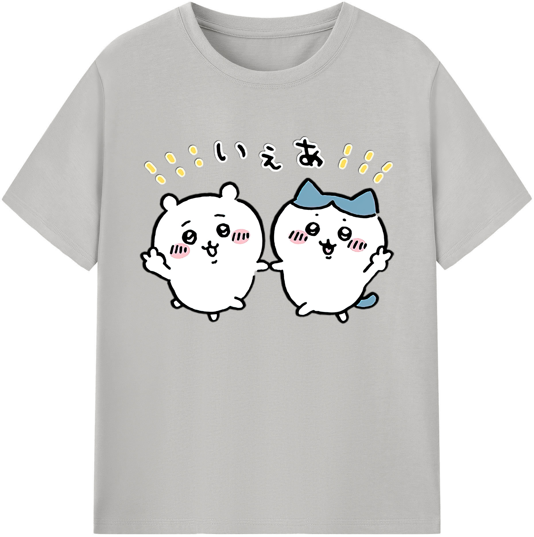 （画像用） ちいかわ ハチワレ Chii-kawa hachiware 綿100％ メンズ半袖Tシャツ｜肌触りやわらか＆通気性