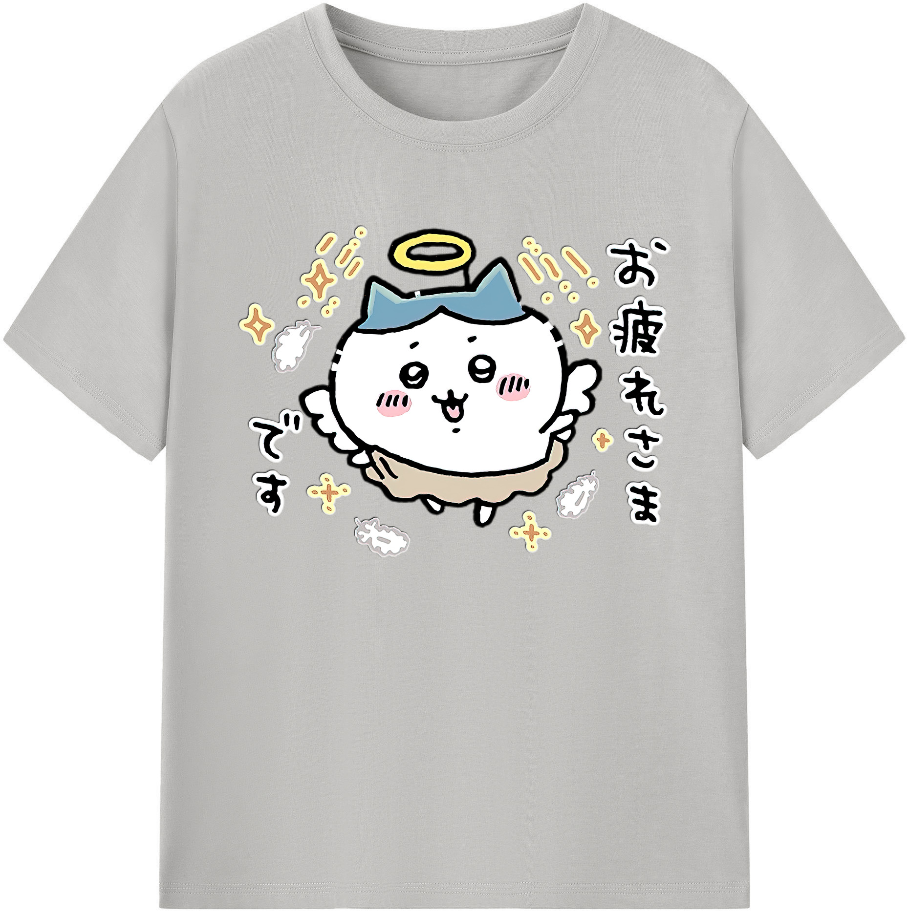 （画像用） ちいかわ ハチワレ Chii-kawa hachiware 綿100％ メンズ半袖Tシャツ｜肌触りやわらか＆通気性