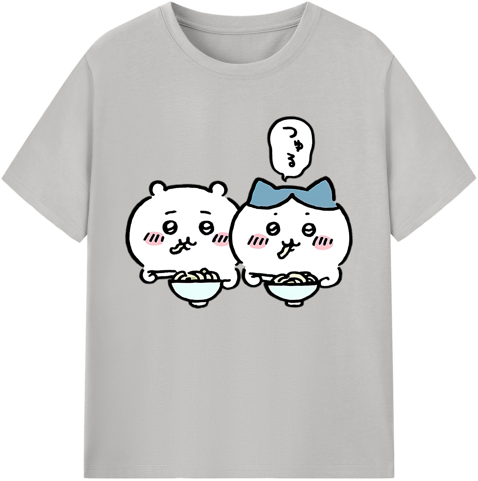 （画像用） ちいかわ ハチワレ Chii-kawa hachiware 綿100％ メンズ半袖Tシャツ｜肌触りやわらか＆通気性