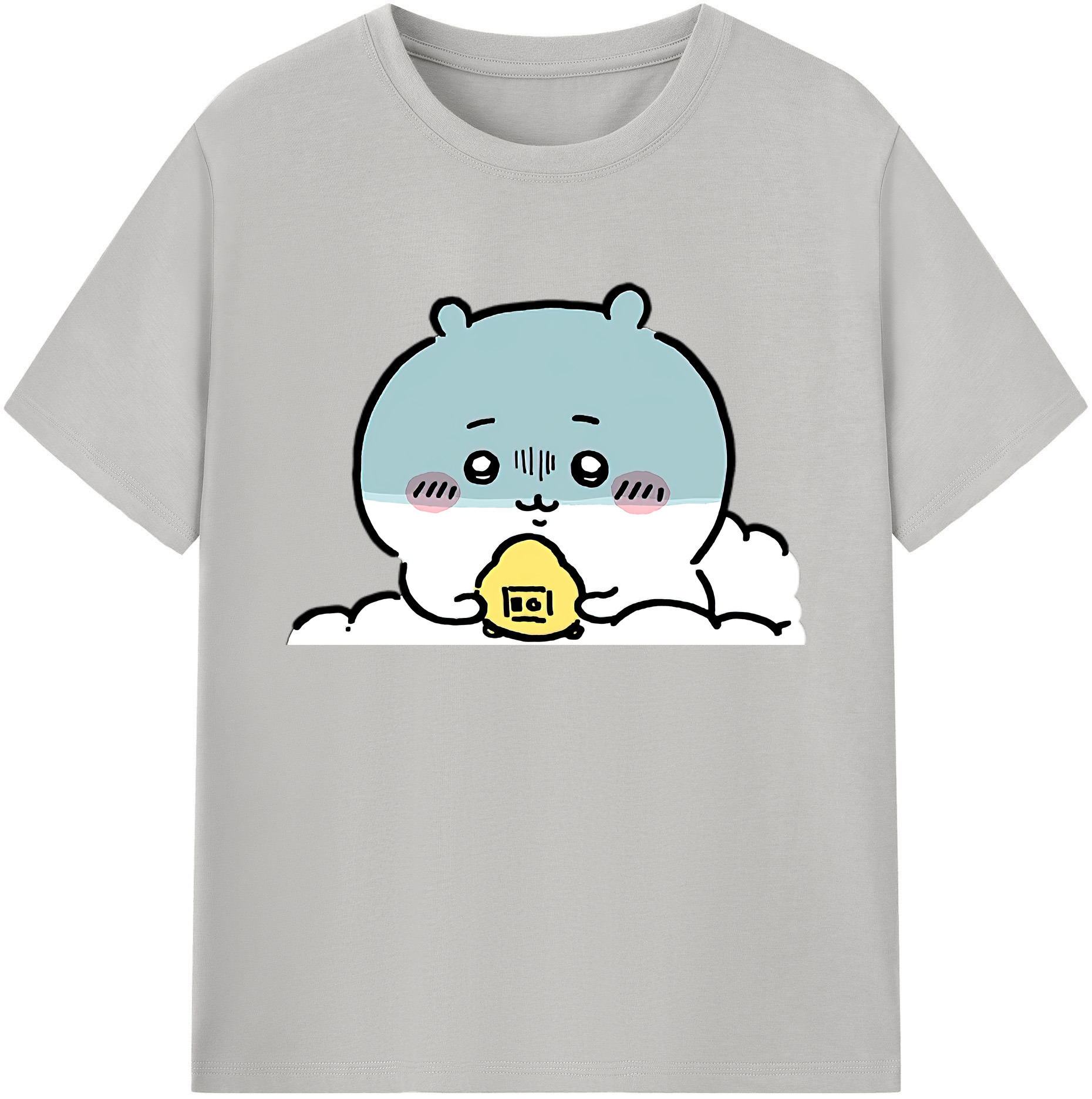 （画像用） ちいかわ ちいかわ Chii-kawa chiikawa 綿100％ メンズ半袖Tシャツ｜肌触りやわらか＆通気性