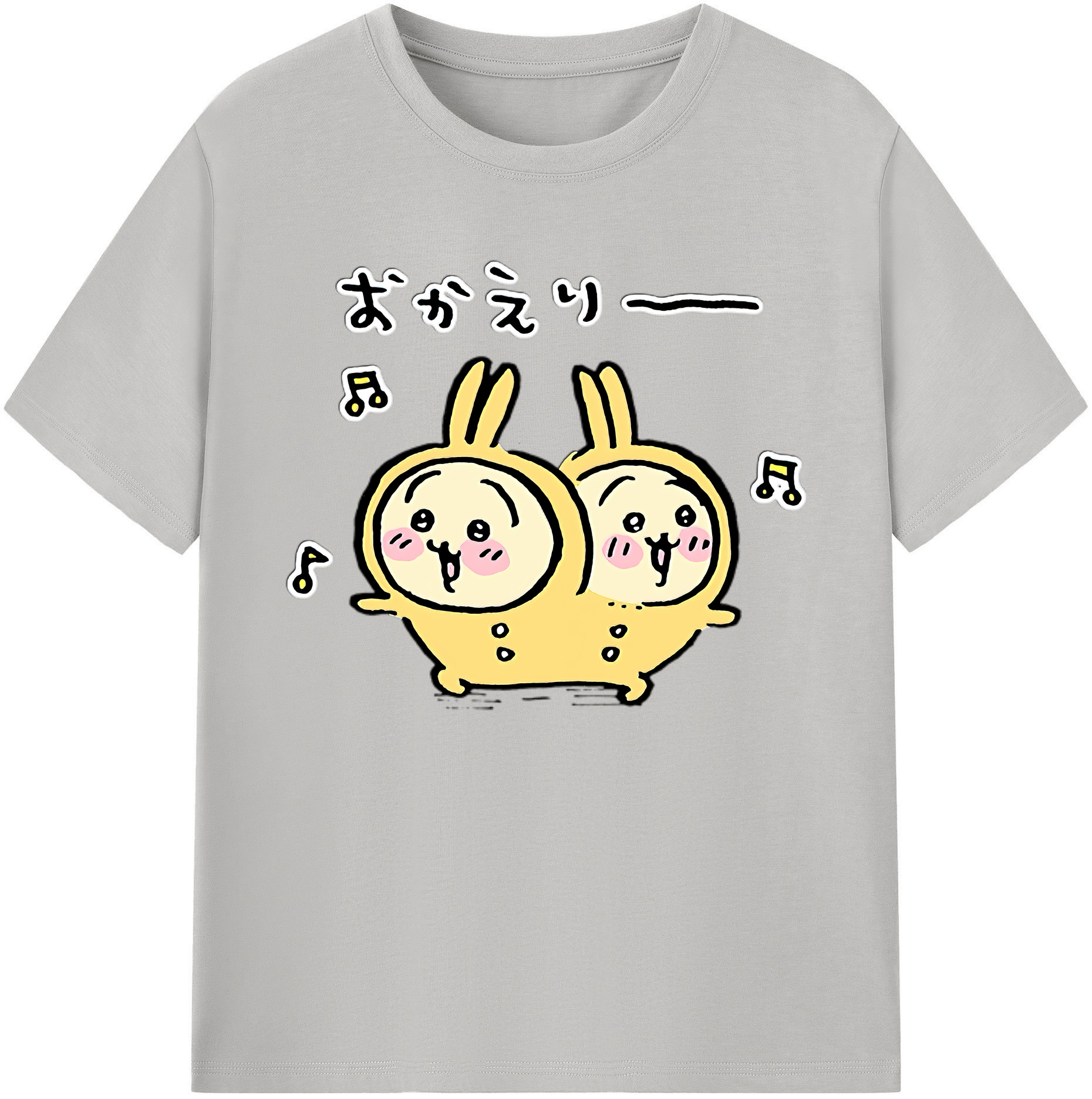 （画像用） ちいかわ うさぎ Chii-kawa usagi 綿100％ メンズ半袖Tシャツ｜肌触りやわらか＆通気性