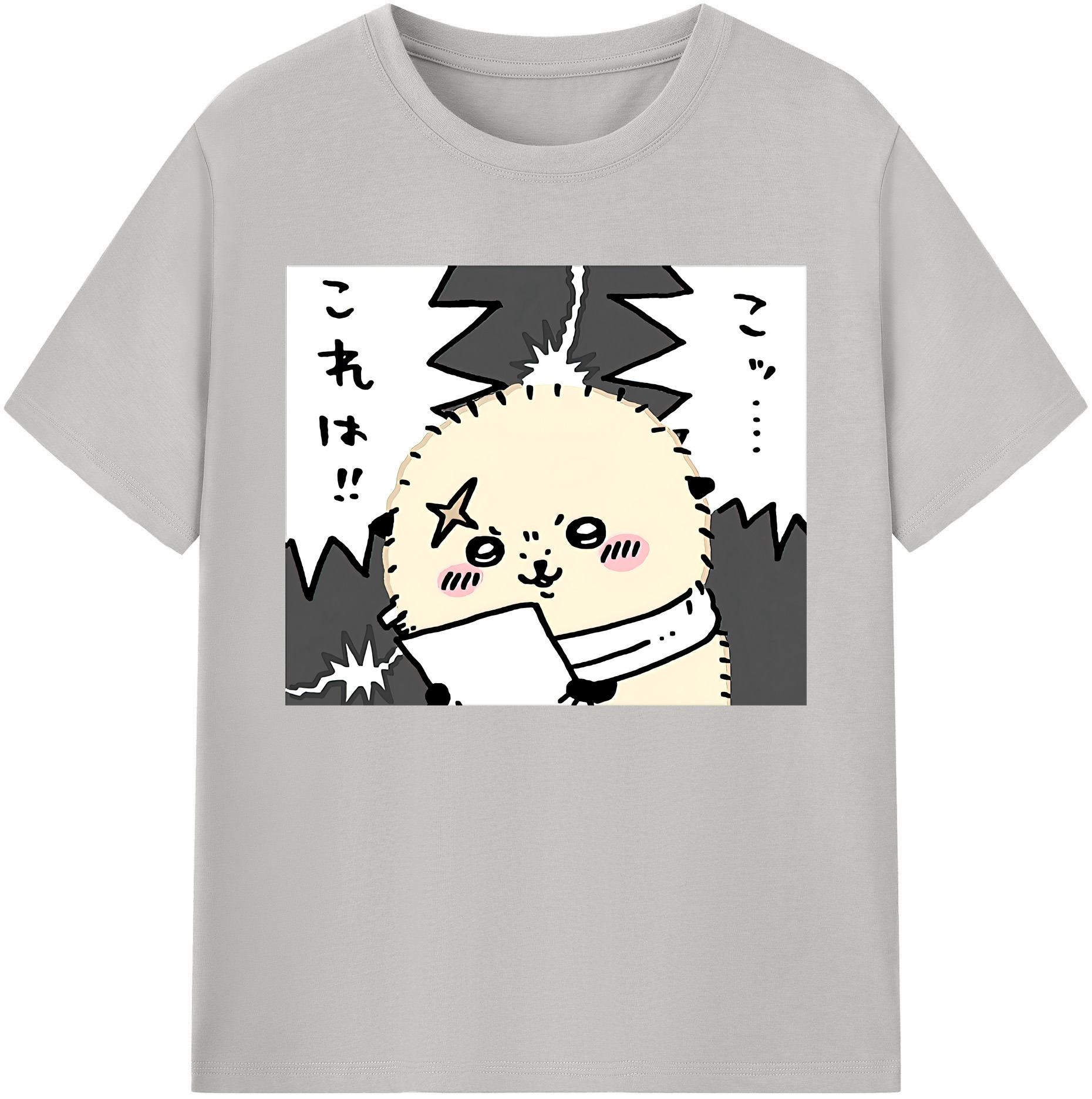 （画像用） ちいかわ ラッコ Chii-kawa Sea otter 綿100％ メンズ半袖Tシャツ｜肌触りやわらか＆通気性