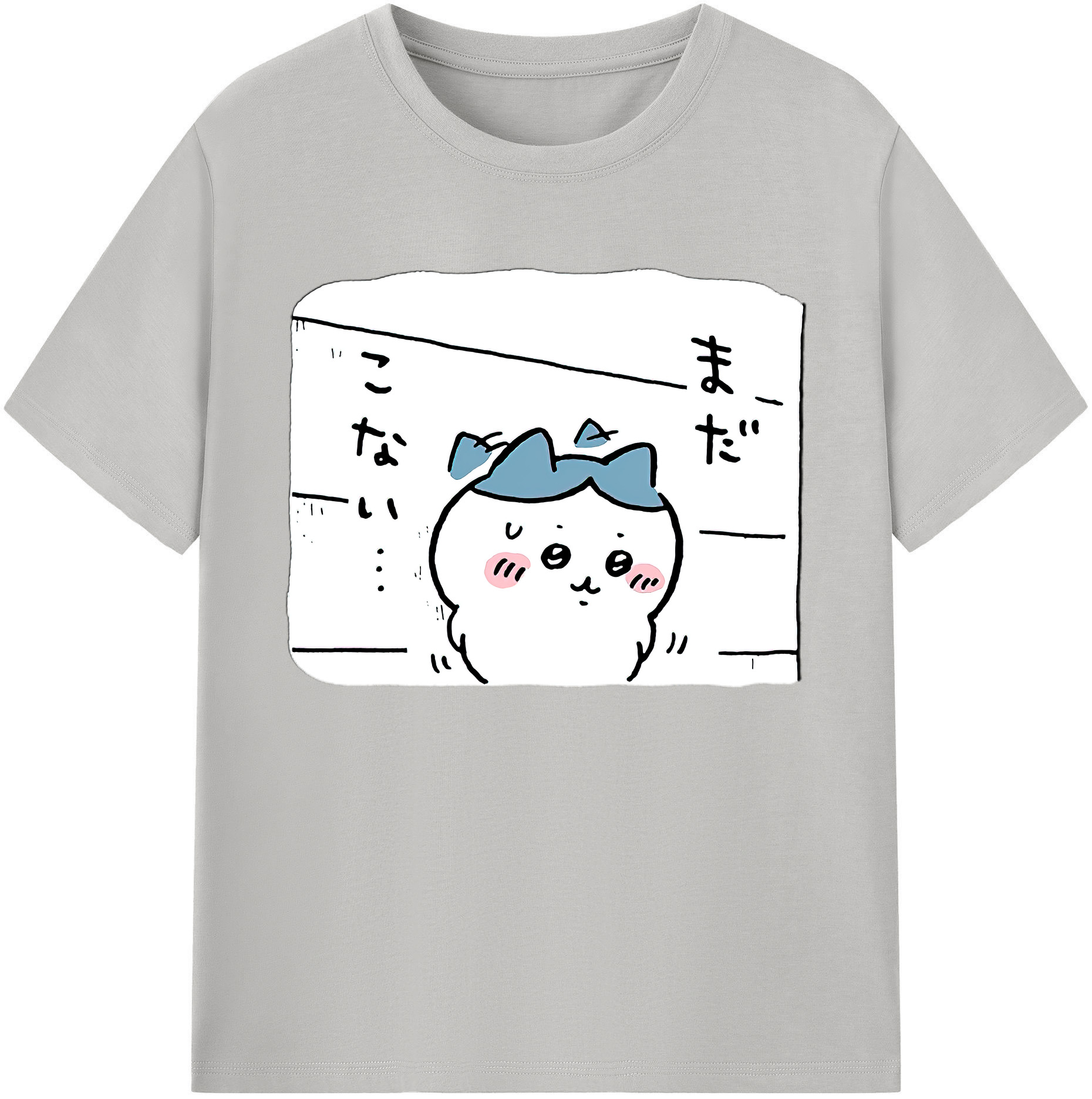 （画像用） ちいかわ ハチワレ Chii-kawa hachiware 綿100％ メンズ半袖Tシャツ｜肌触りやわらか＆通気性