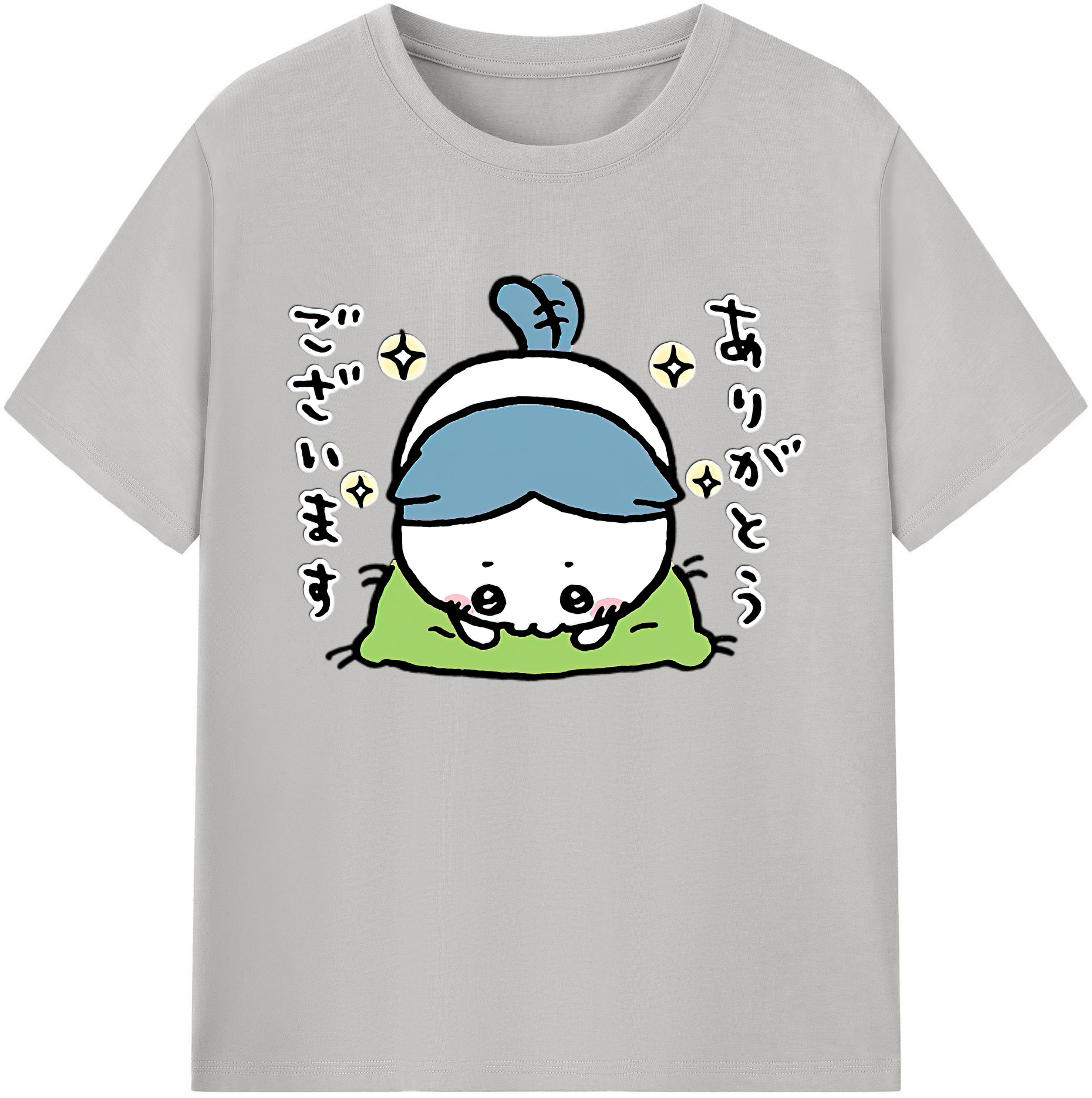 （画像用） ちいかわ ハチワレ Chii-kawa hachiware 綿100％ メンズ半袖Tシャツ｜肌触りやわらか＆通気性