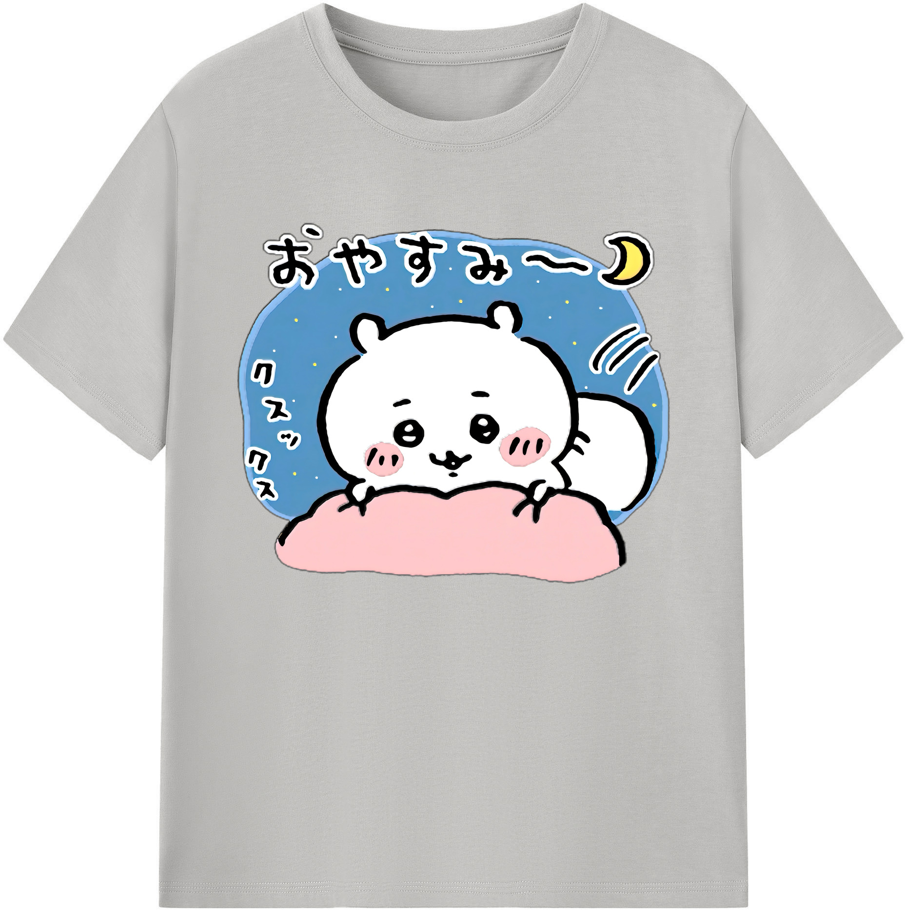 （画像用） ちいかわ ちいかわ Chii-kawa chiikawa 綿100％ メンズ半袖Tシャツ｜肌触りやわらか＆通気性