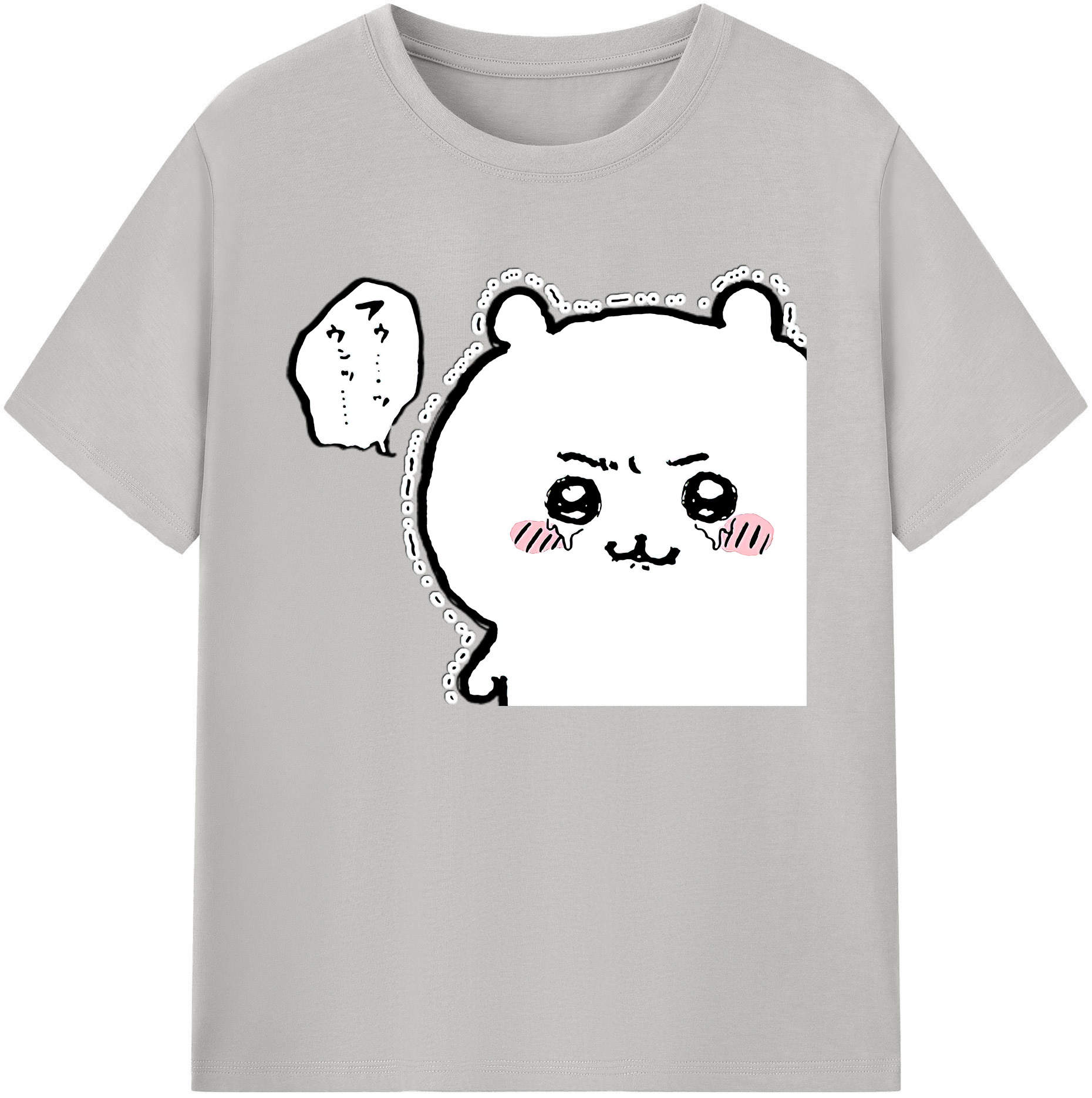 （画像用） ちいかわ ちいかわ Chii-kawa chiikawa 綿100％ メンズ半袖Tシャツ｜肌触りやわらか＆通気性
