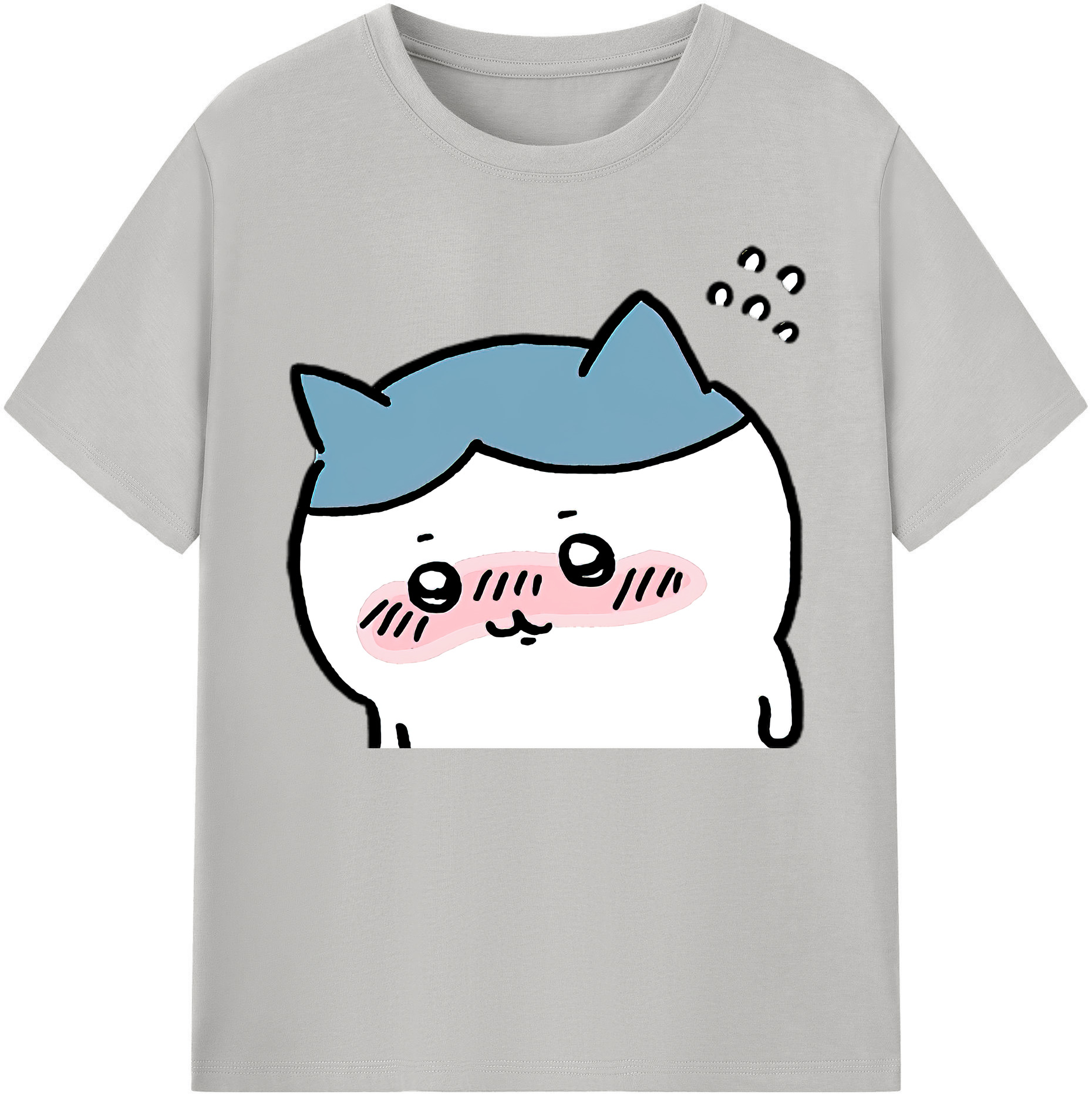 （画像用） ちいかわ ハチワレ Chii-kawa hachiware 綿100％ メンズ半袖Tシャツ｜肌触りやわらか＆通気性