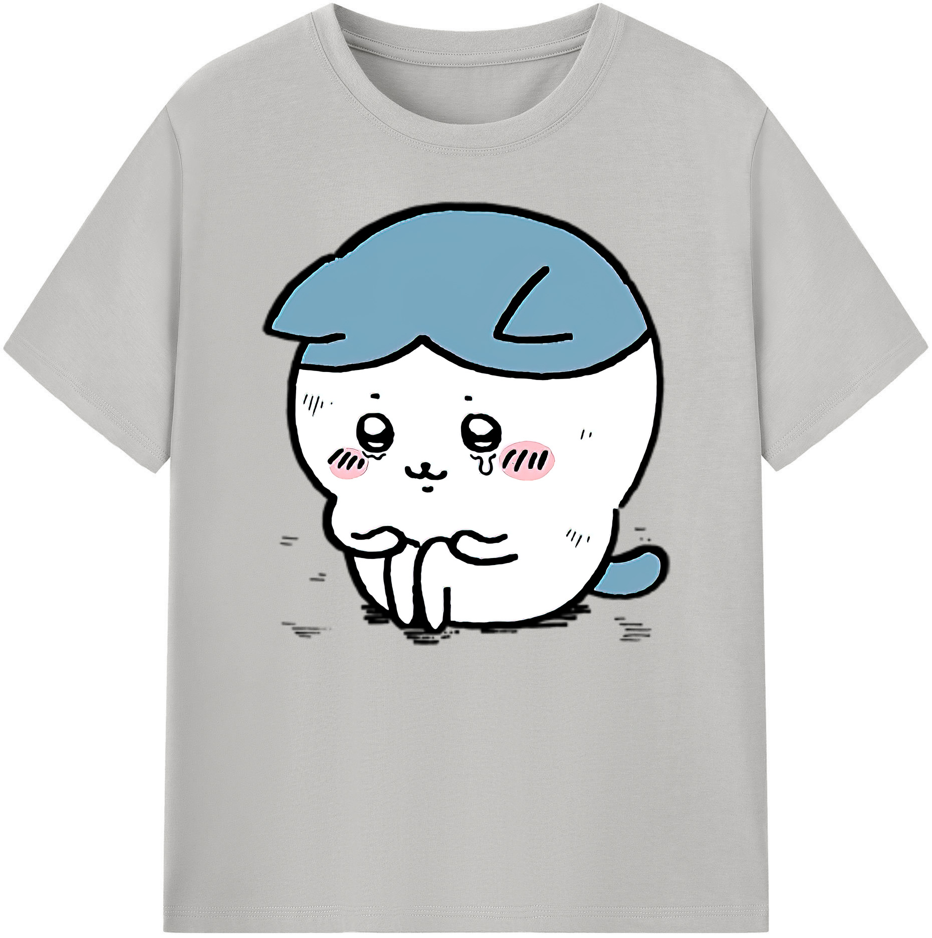 （画像用） ちいかわ ハチワレ Chii-kawa hachiware 綿100％ メンズ半袖Tシャツ｜肌触りやわらか＆通気性