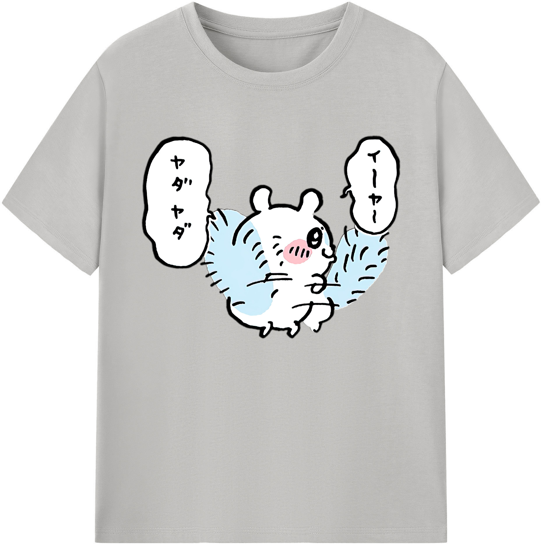 （画像用） ちいかわ モモンガ Chii-kawa Momonga 綿100％ メンズ半袖Tシャツ｜肌触りやわらか＆通気性