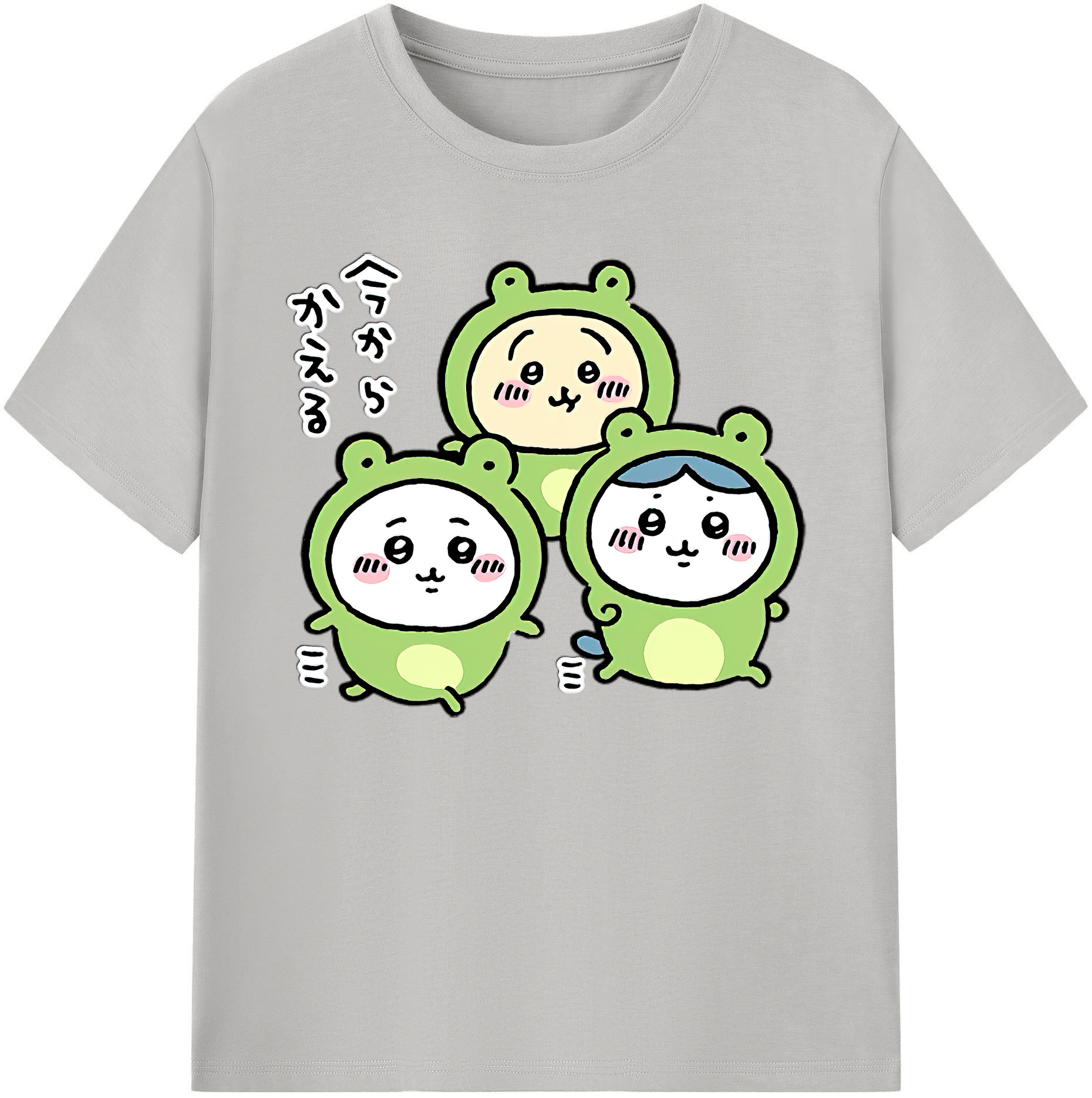 （画像用） ちいかわ ハチワレ Chii-kawa hachiware 綿100％ メンズ半袖Tシャツ｜肌触りやわらか＆通気性