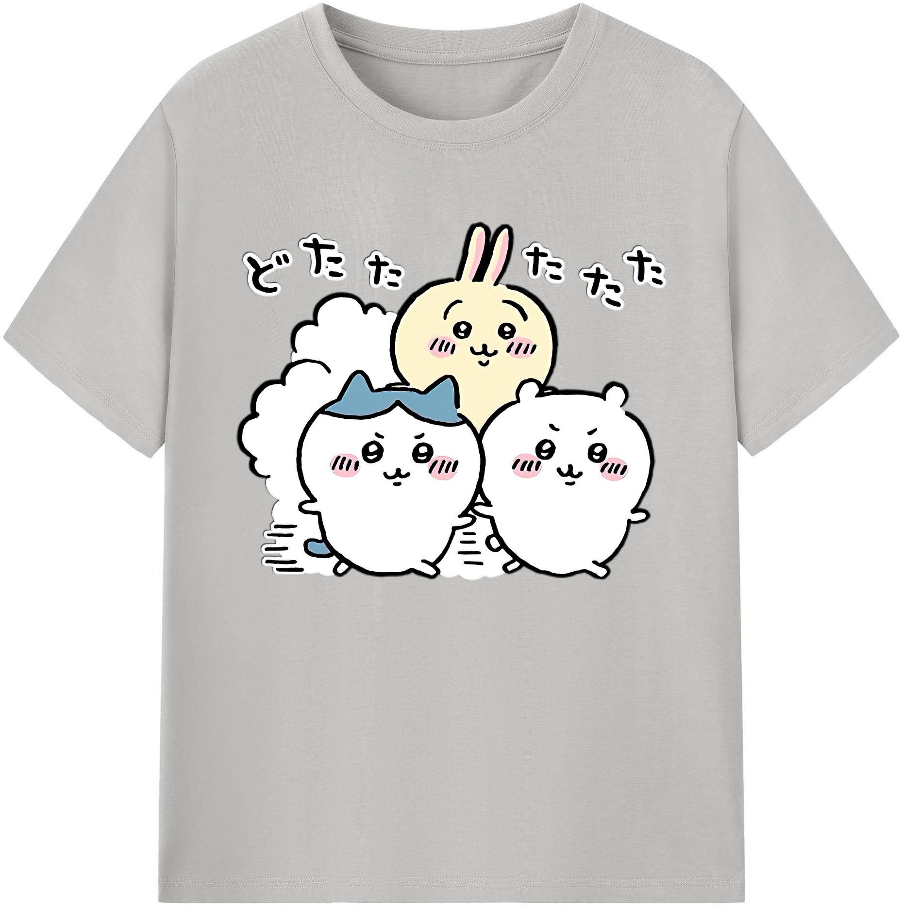 （画像用） ちいかわ ハチワレ Chii-kawa hachiware 綿100％ メンズ半袖Tシャツ｜肌触りやわらか＆通気性