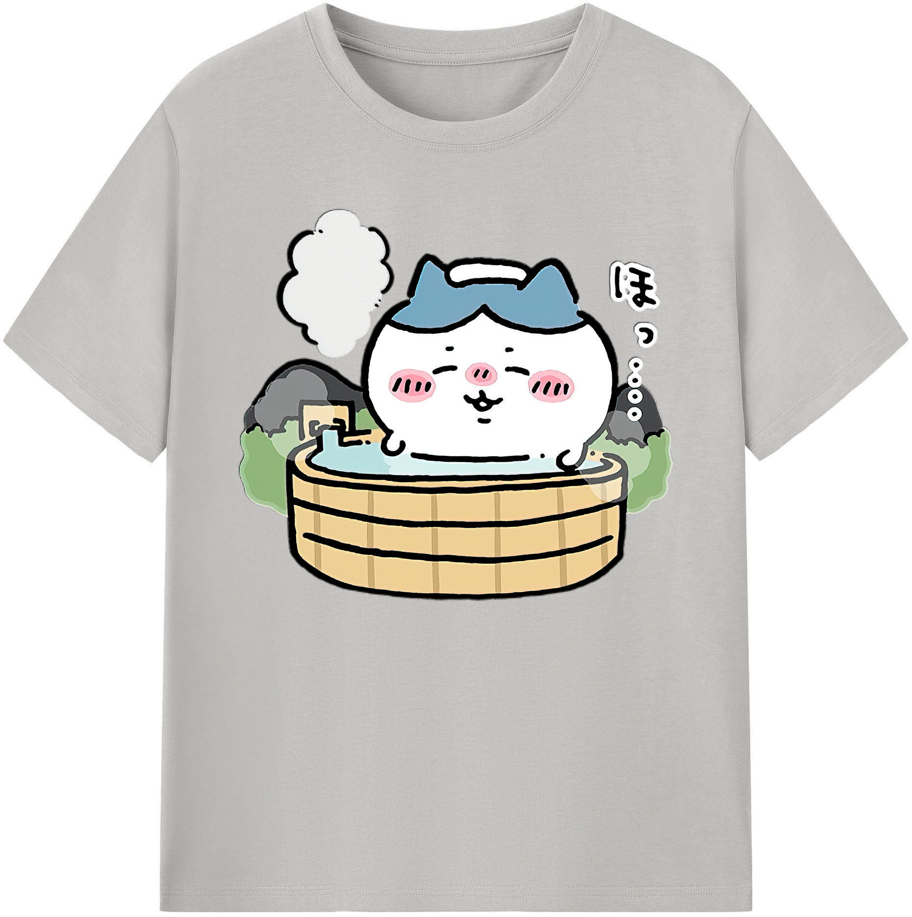 （画像用） ちいかわ ハチワレ Chii-kawa hachiware 綿100％ メンズ半袖Tシャツ｜肌触りやわらか＆通気性