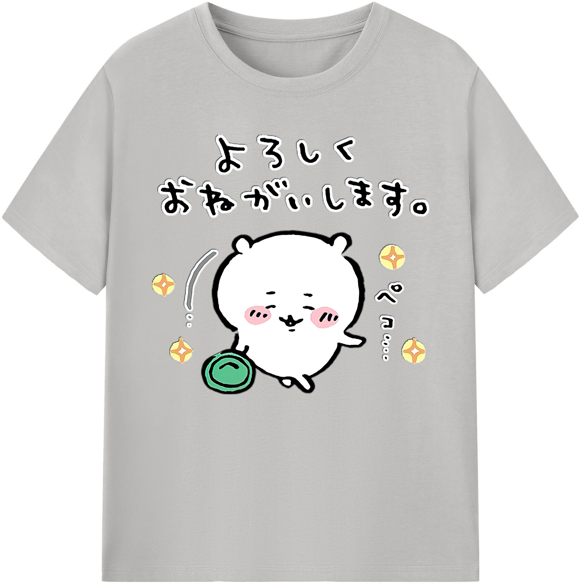 （画像用） ちいかわ ちいかわ Chii-kawa chiikawa 綿100％ メンズ半袖Tシャツ｜肌触りやわらか＆通気性