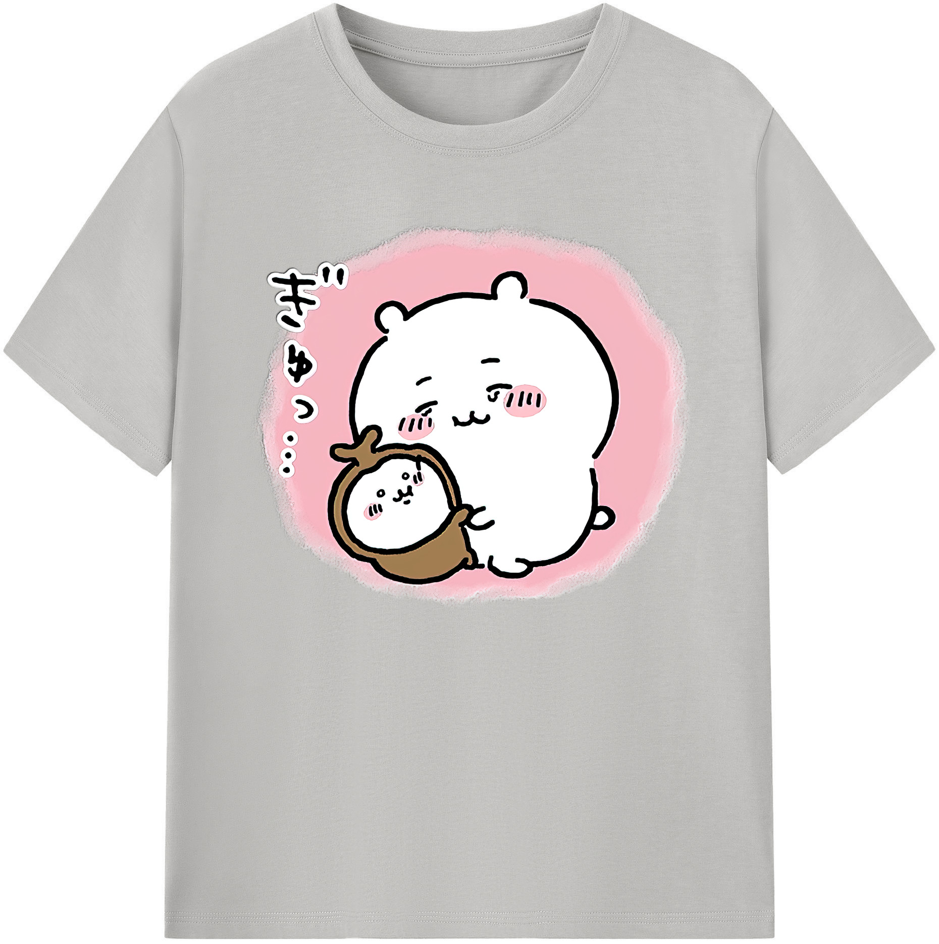 （画像用） ちいかわ ちいかわ Chii-kawa chiikawa 綿100％ メンズ半袖Tシャツ｜肌触りやわらか＆通気性