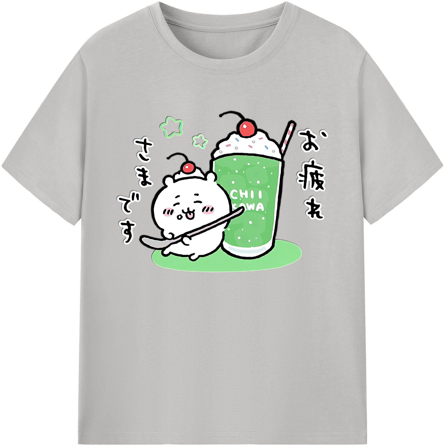 （画像用） ちいかわ ちいかわ Chii-kawa chiikawa 綿100％ メンズ半袖Tシャツ｜肌触りやわらか＆通気性