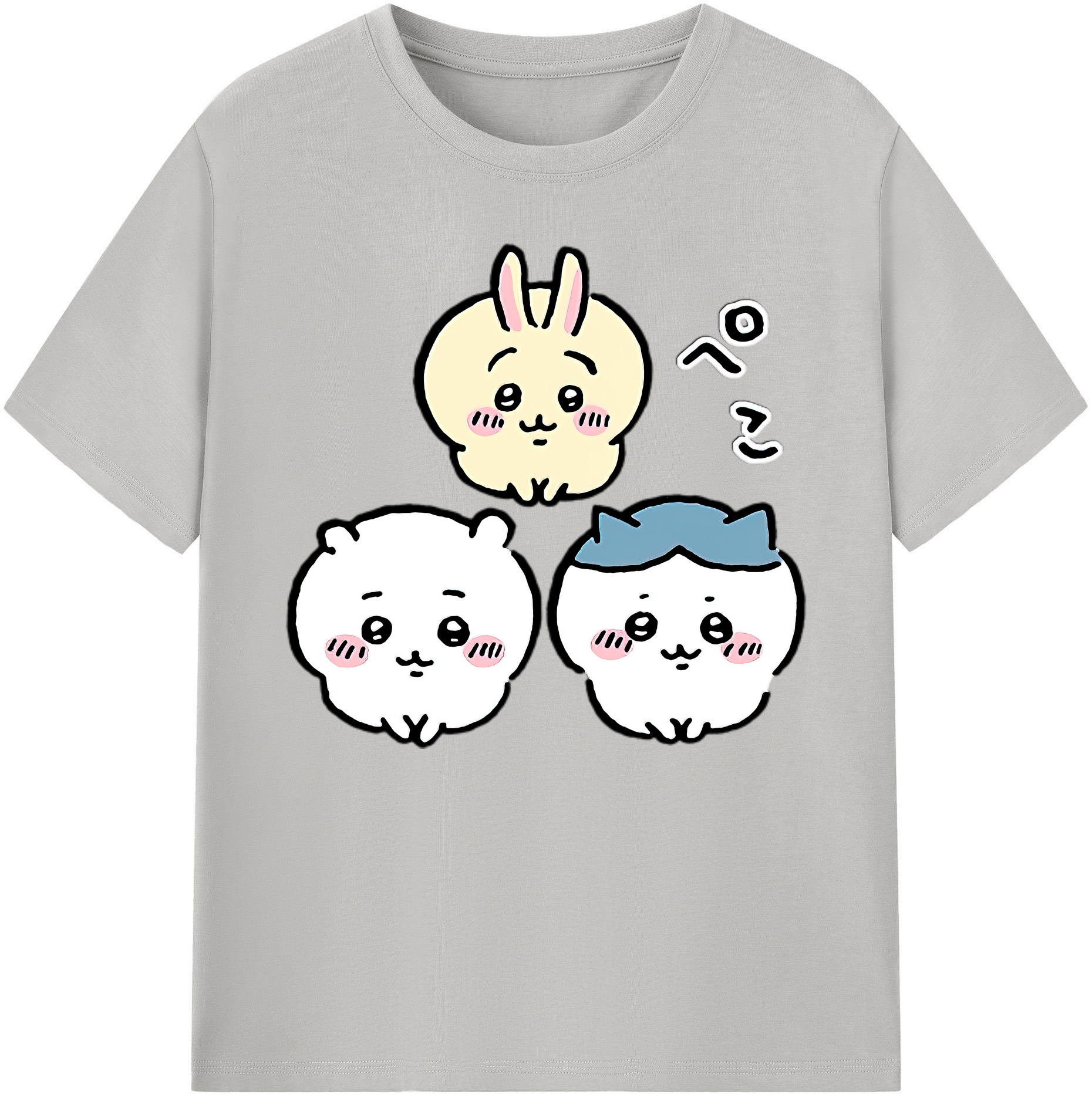 （画像用） ちいかわ うさぎ Chii-kawa usagi 綿100％ メンズ半袖Tシャツ｜肌触りやわらか＆通気性