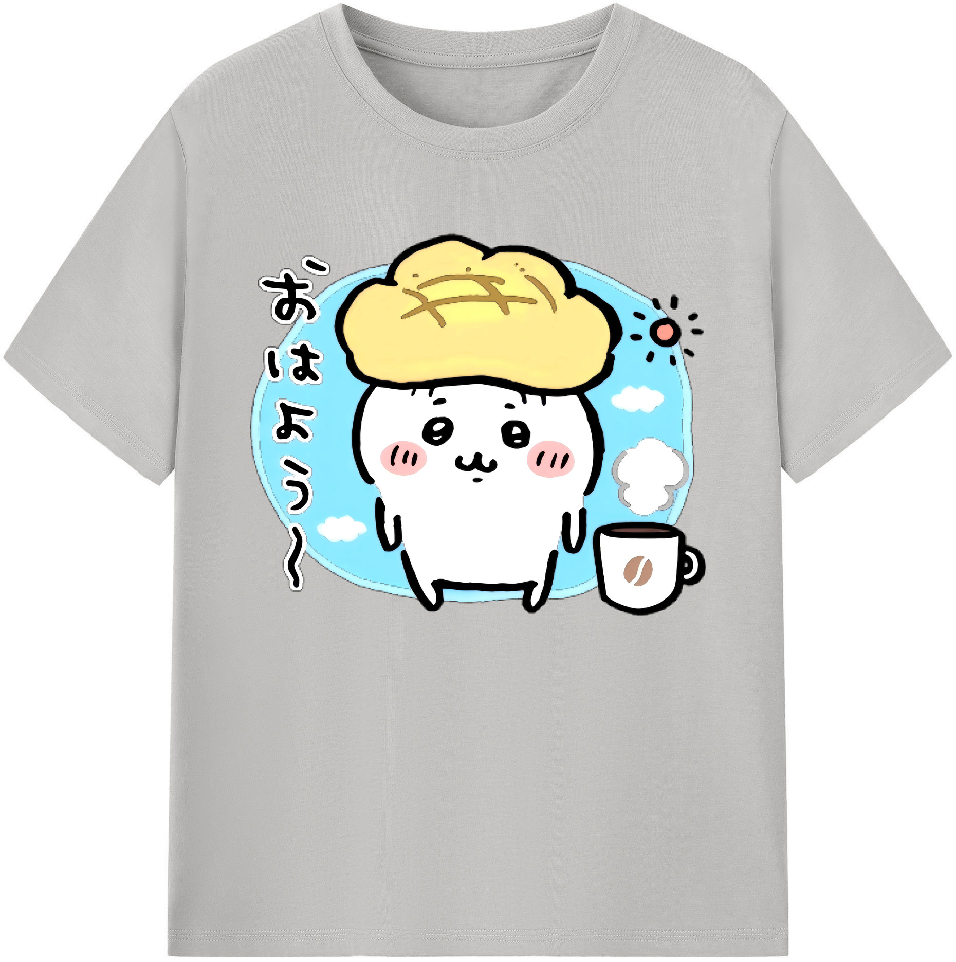 （画像用） ちいかわ ちいかわ Chii-kawa chiikawa 綿100％ メンズ半袖Tシャツ｜肌触りやわらか＆通気性