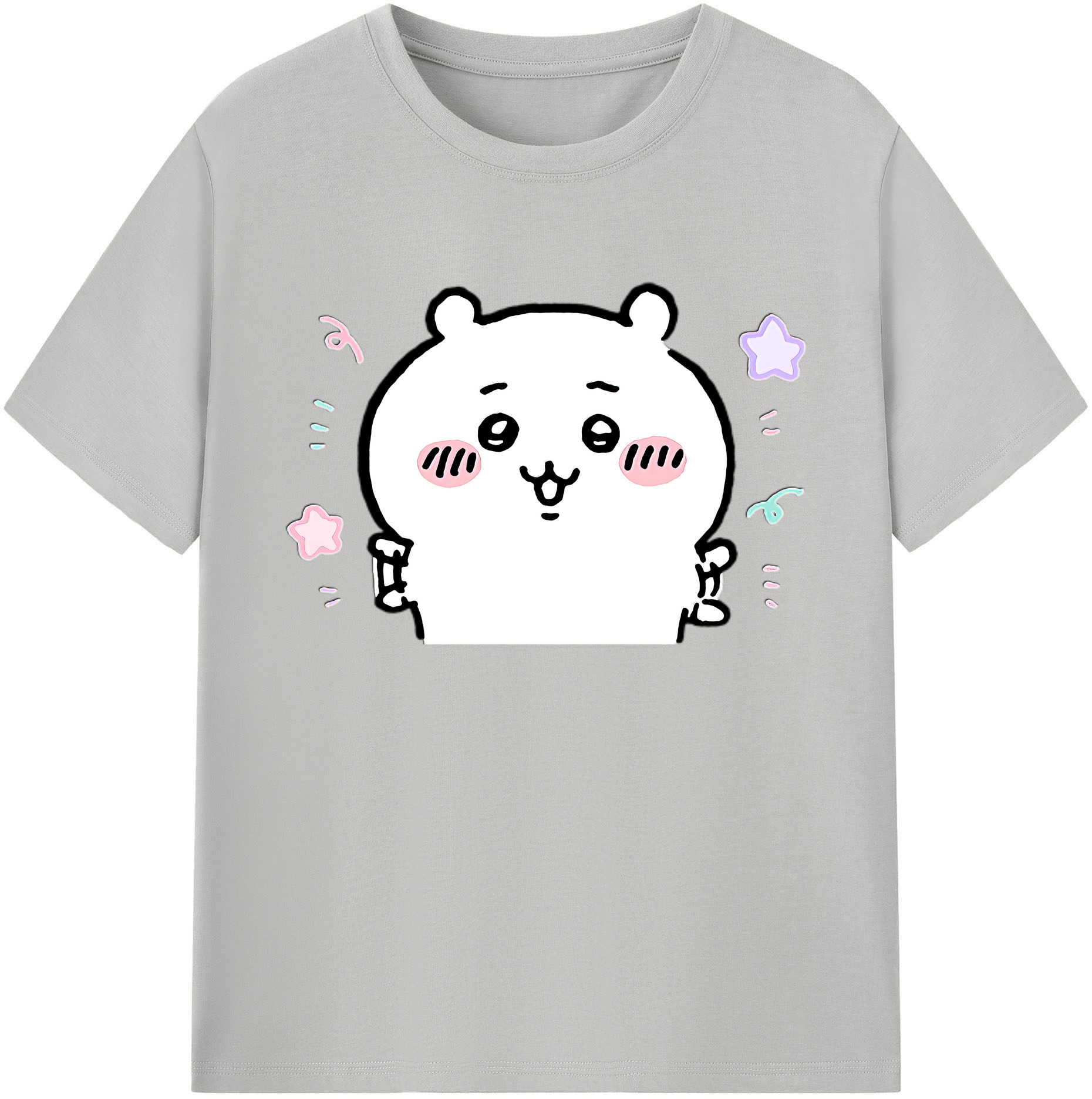 （画像用） ちいかわ ちいかわ Chii-kawa chiikawa 綿100％ メンズ半袖Tシャツ｜肌触りやわらか＆通気性