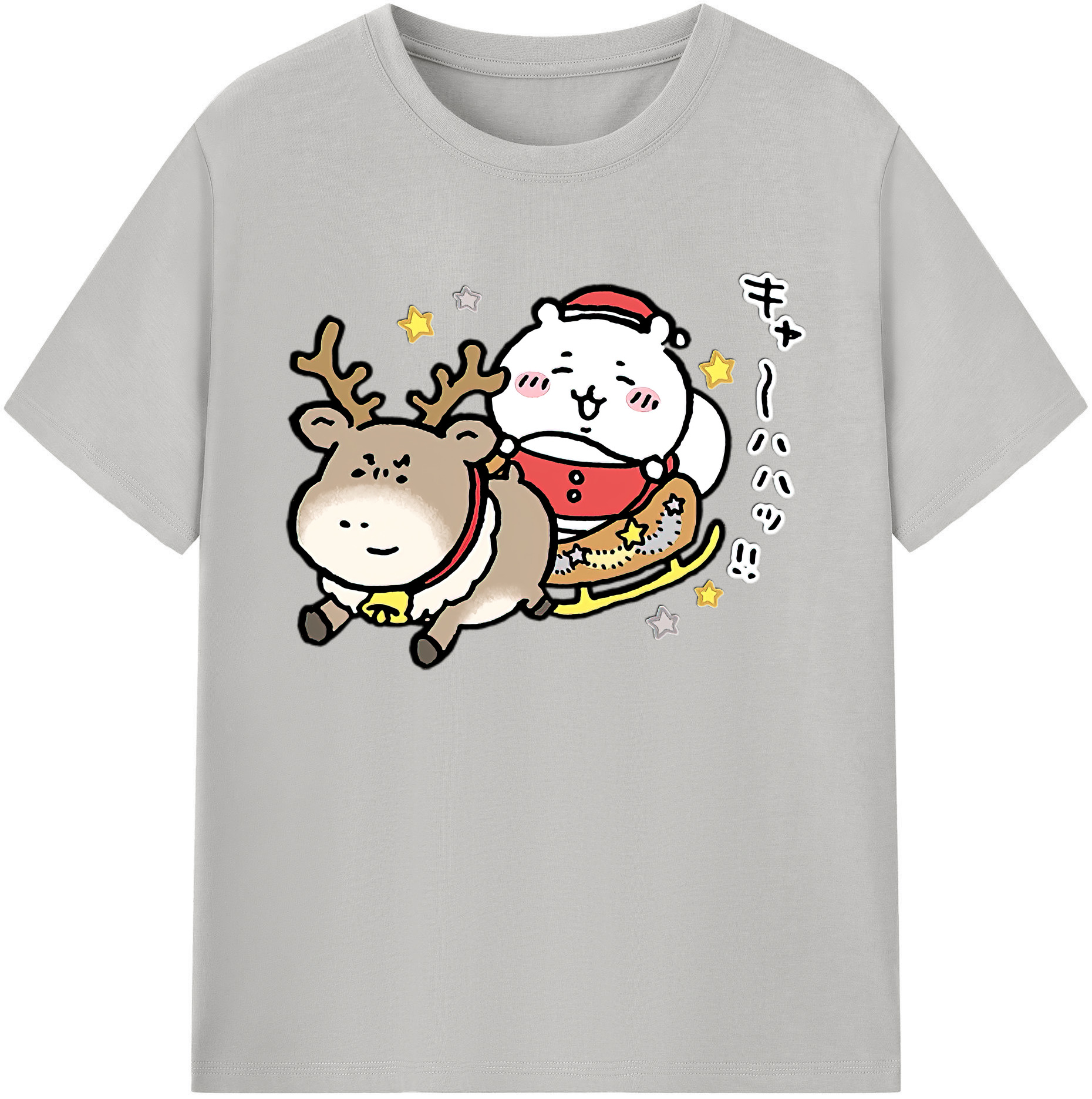 （画像用） ちいかわ ちいかわ Chii-kawa chiikawa 綿100％ メンズ半袖Tシャツ｜肌触りやわらか＆通気性