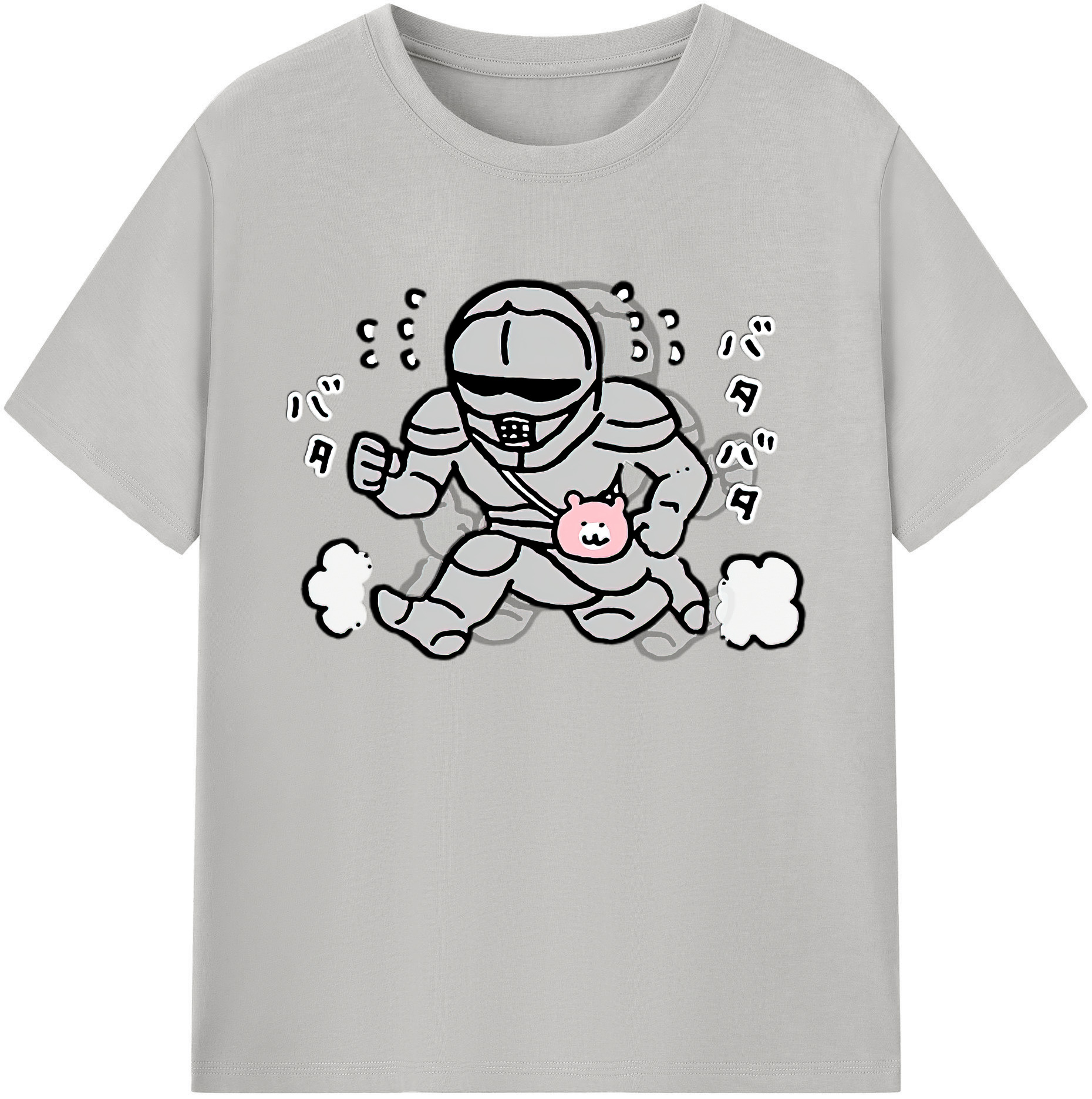 （画像用） ちいかわ 労働の鎧さん Chii-kawa Mr. Armor of Labor 綿100％ メンズ半袖Tシャツ｜肌触りやわらか＆通気性