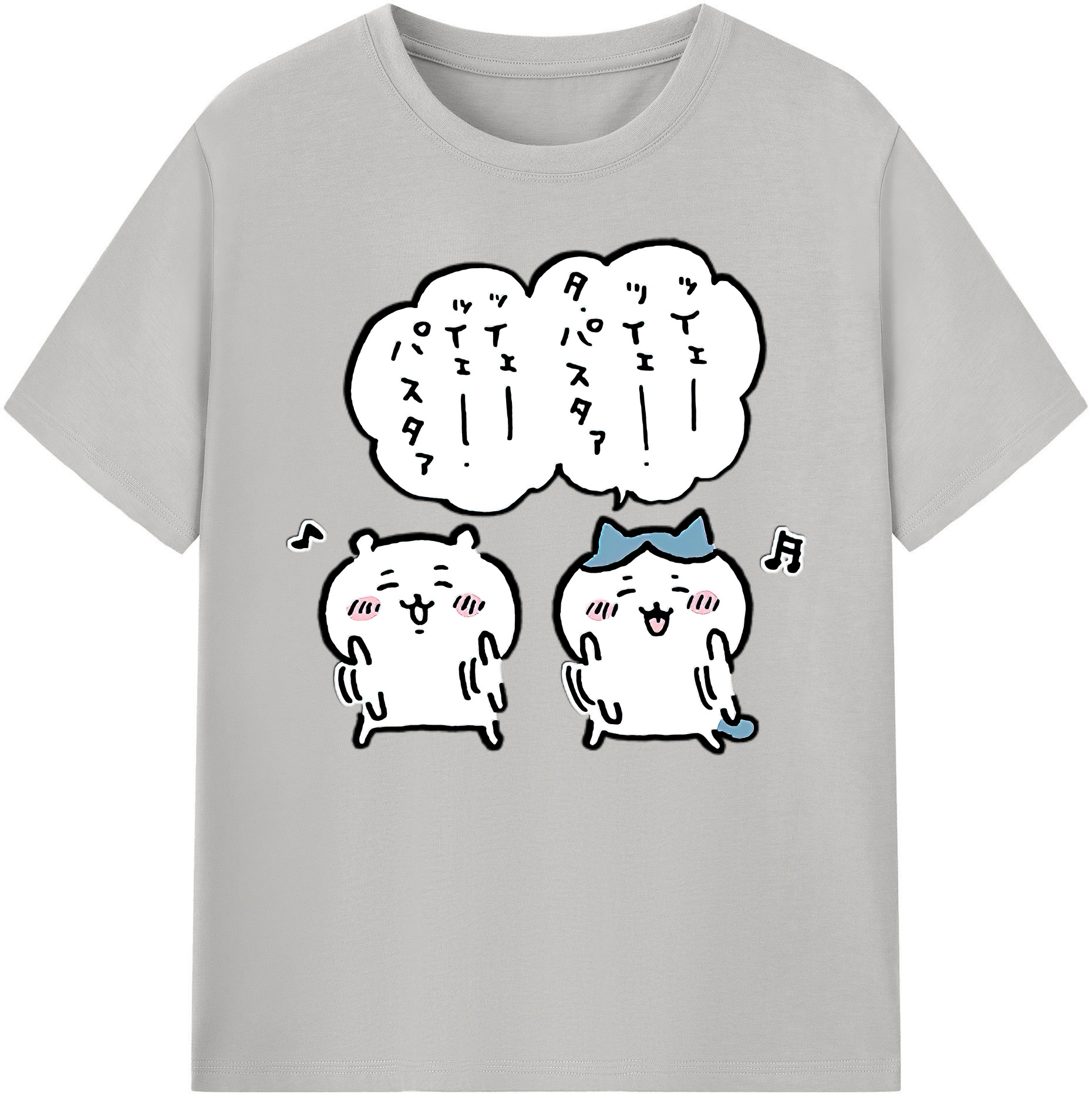 （画像用） ちいかわ ハチワレ Chii-kawa hachiware 綿100％ メンズ半袖Tシャツ｜肌触りやわらか＆通気性
