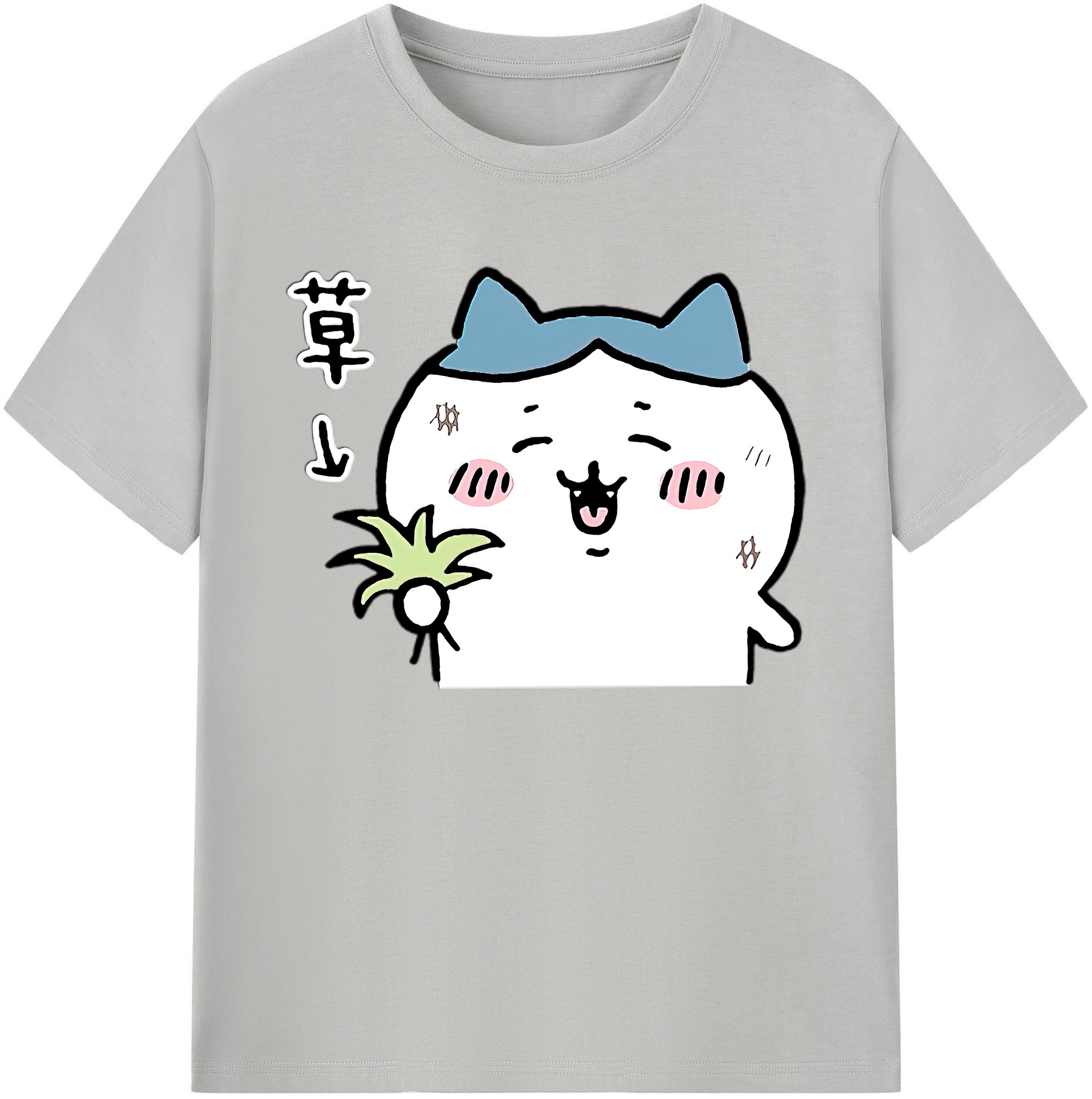 （画像用） ちいかわ ハチワレ Chii-kawa hachiware 綿100％ メンズ半袖Tシャツ｜肌触りやわらか＆通気性