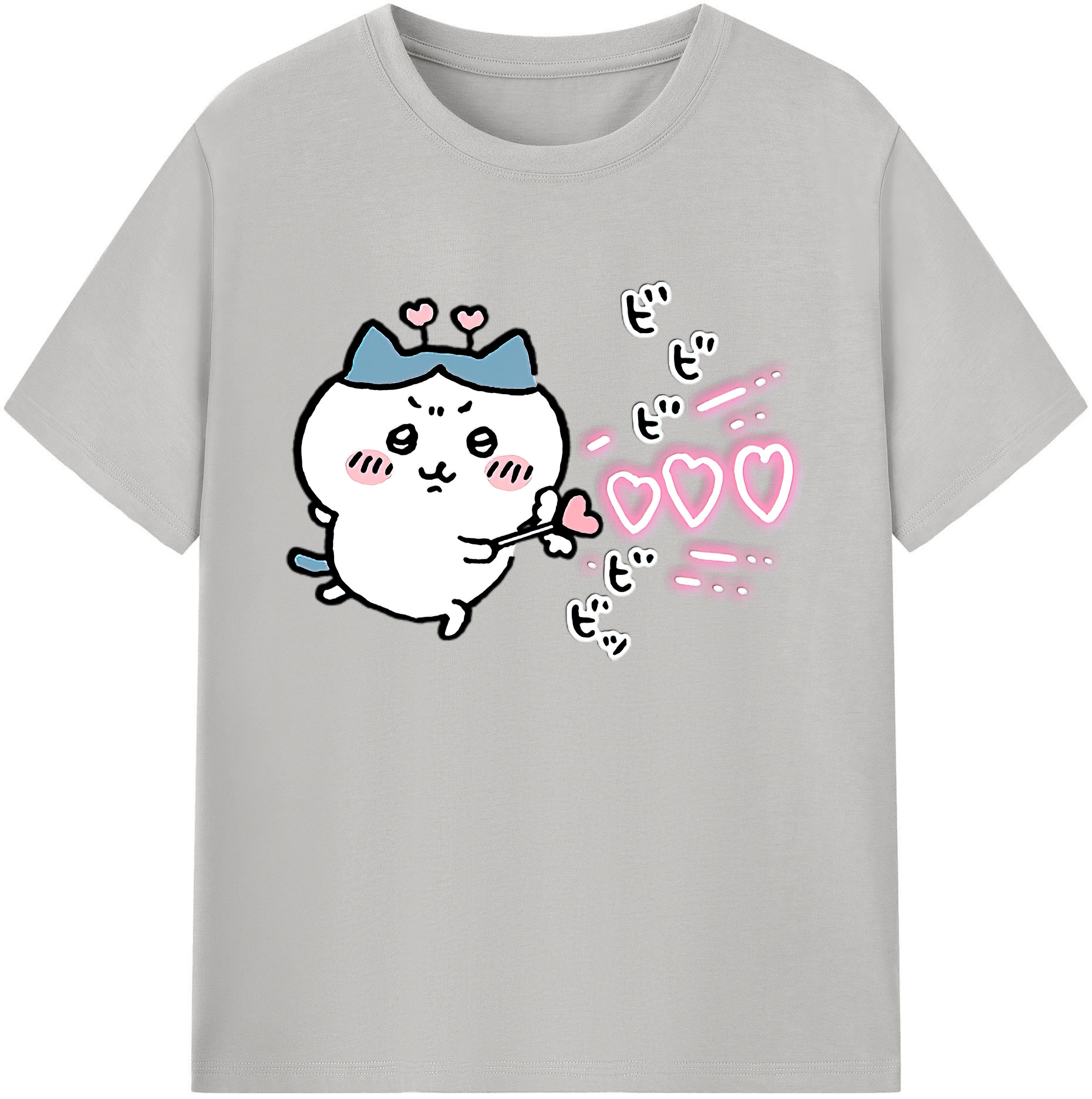 （画像用） ちいかわ ハチワレ Chii-kawa hachiware 綿100％ メンズ半袖Tシャツ｜肌触りやわらか＆通気性