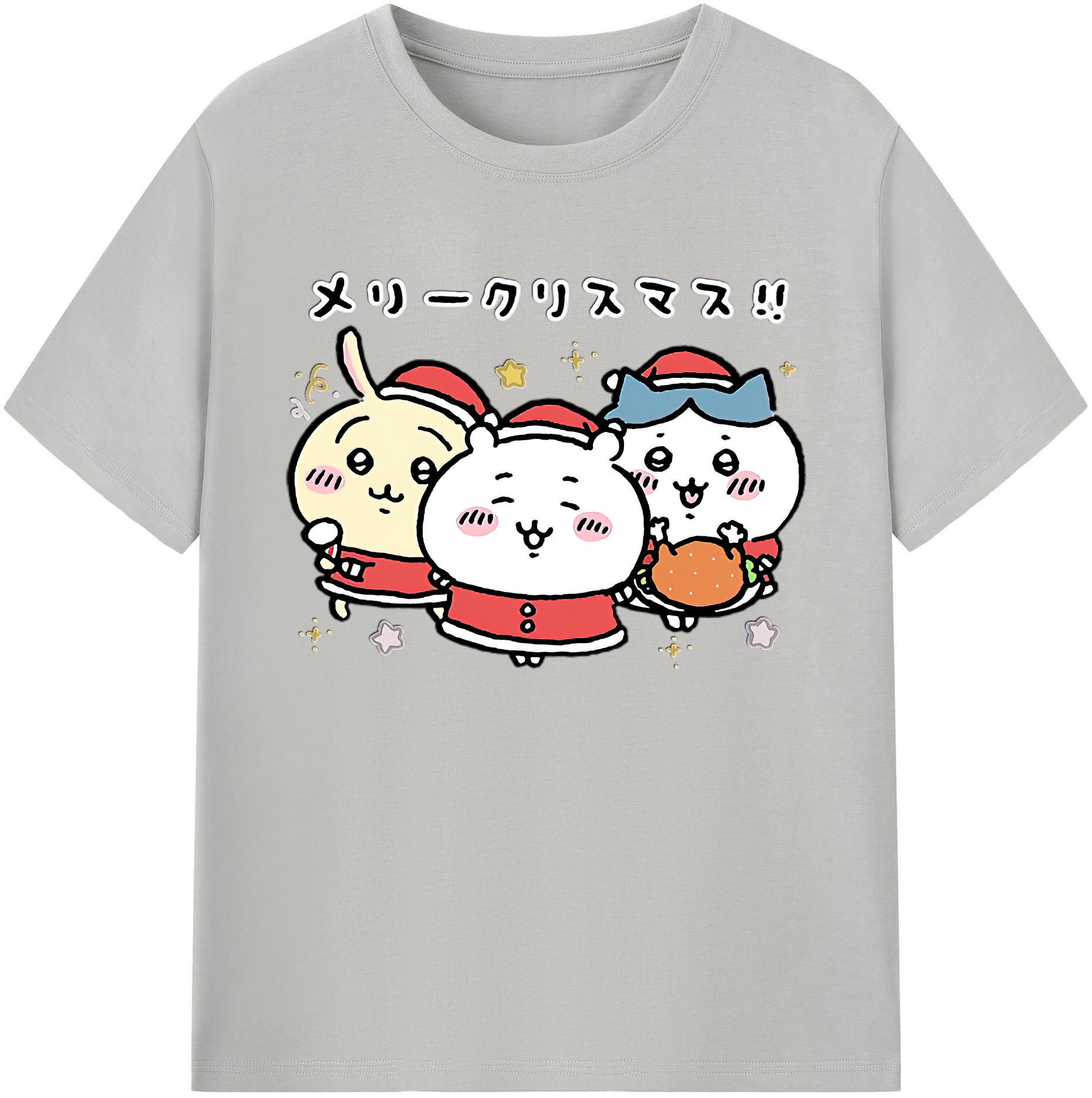 （画像用） ちいかわ ハチワレ Chii-kawa hachiware 綿100％ メンズ半袖Tシャツ｜肌触りやわらか＆通気性