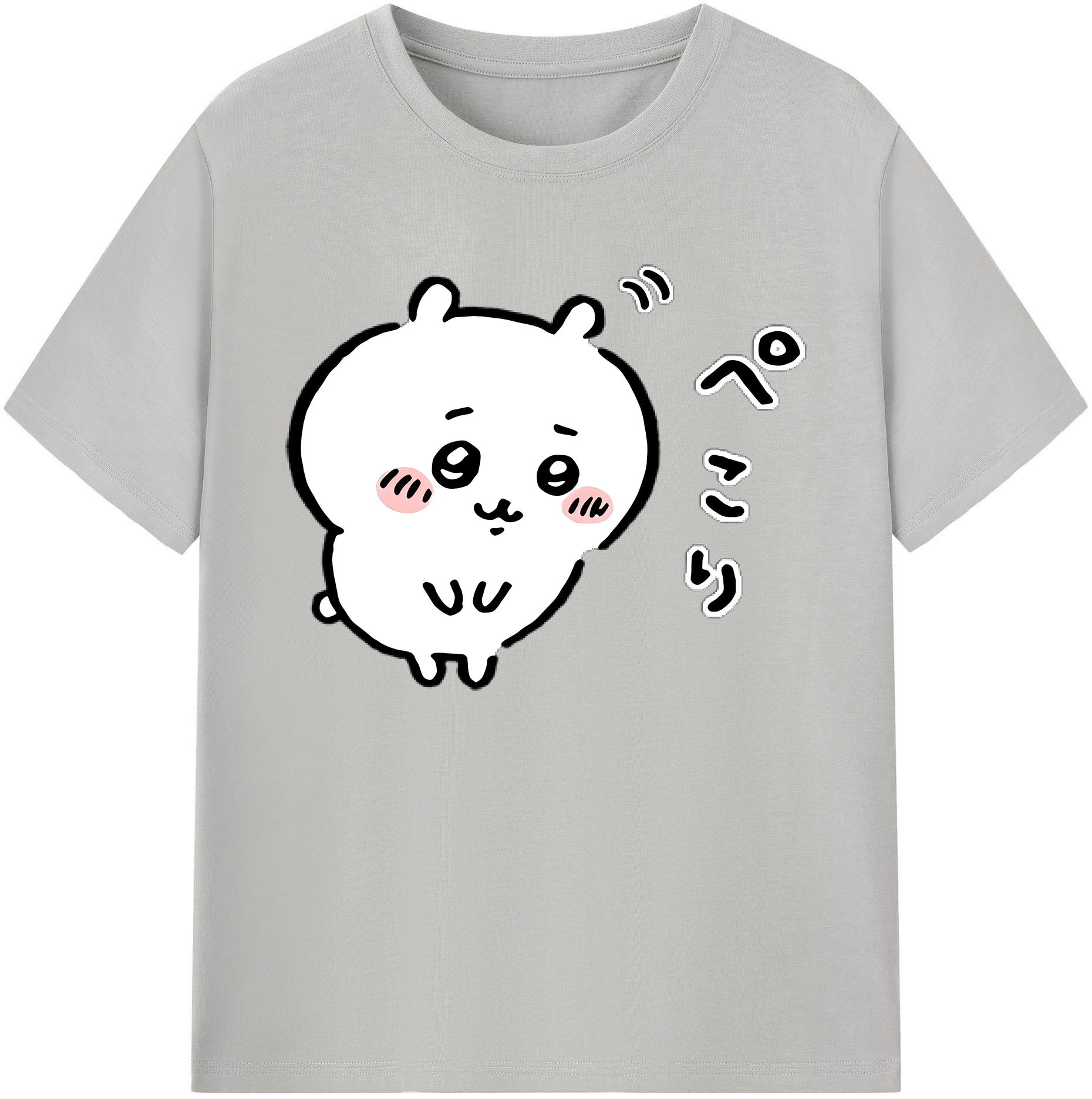 （画像用） ちいかわ ちいかわ Chii-kawa chiikawa 綿100％ メンズ半袖Tシャツ｜肌触りやわらか＆通気性