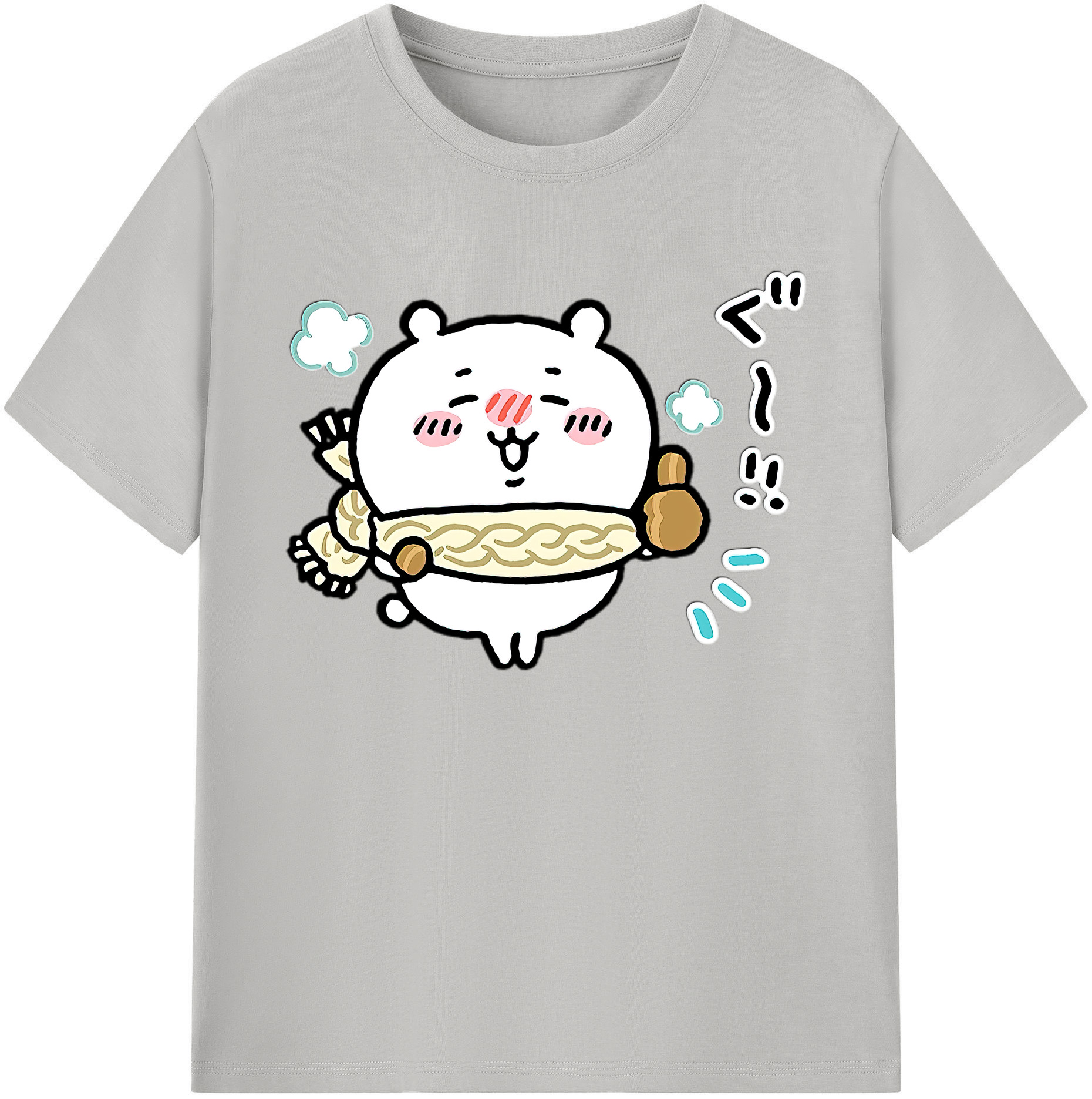（画像用） ちいかわ ちいかわ Chii-kawa chiikawa 綿100％ メンズ半袖Tシャツ｜肌触りやわらか＆通気性