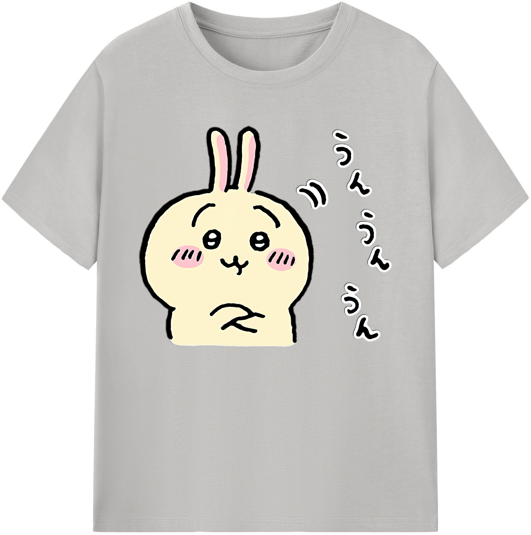 （画像用） ちいかわ うさぎ Chii-kawa usagi 綿100％ メンズ半袖Tシャツ｜肌触りやわらか＆通気性