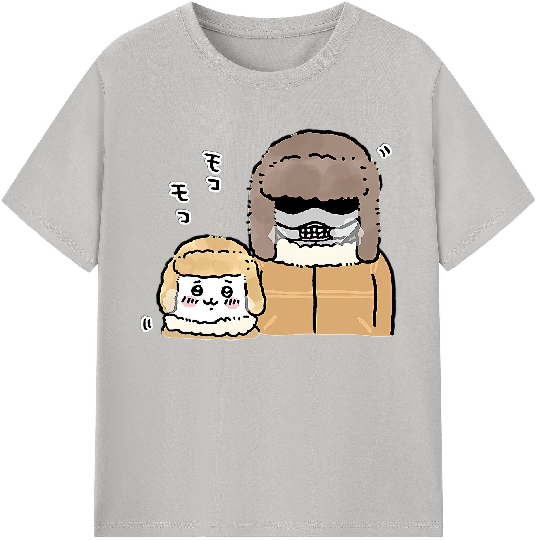（画像用） ちいかわ 労働の鎧さん Chii-kawa Mr. Armor of Labor 綿100％ メンズ半袖Tシャツ｜肌触りやわらか＆通気性