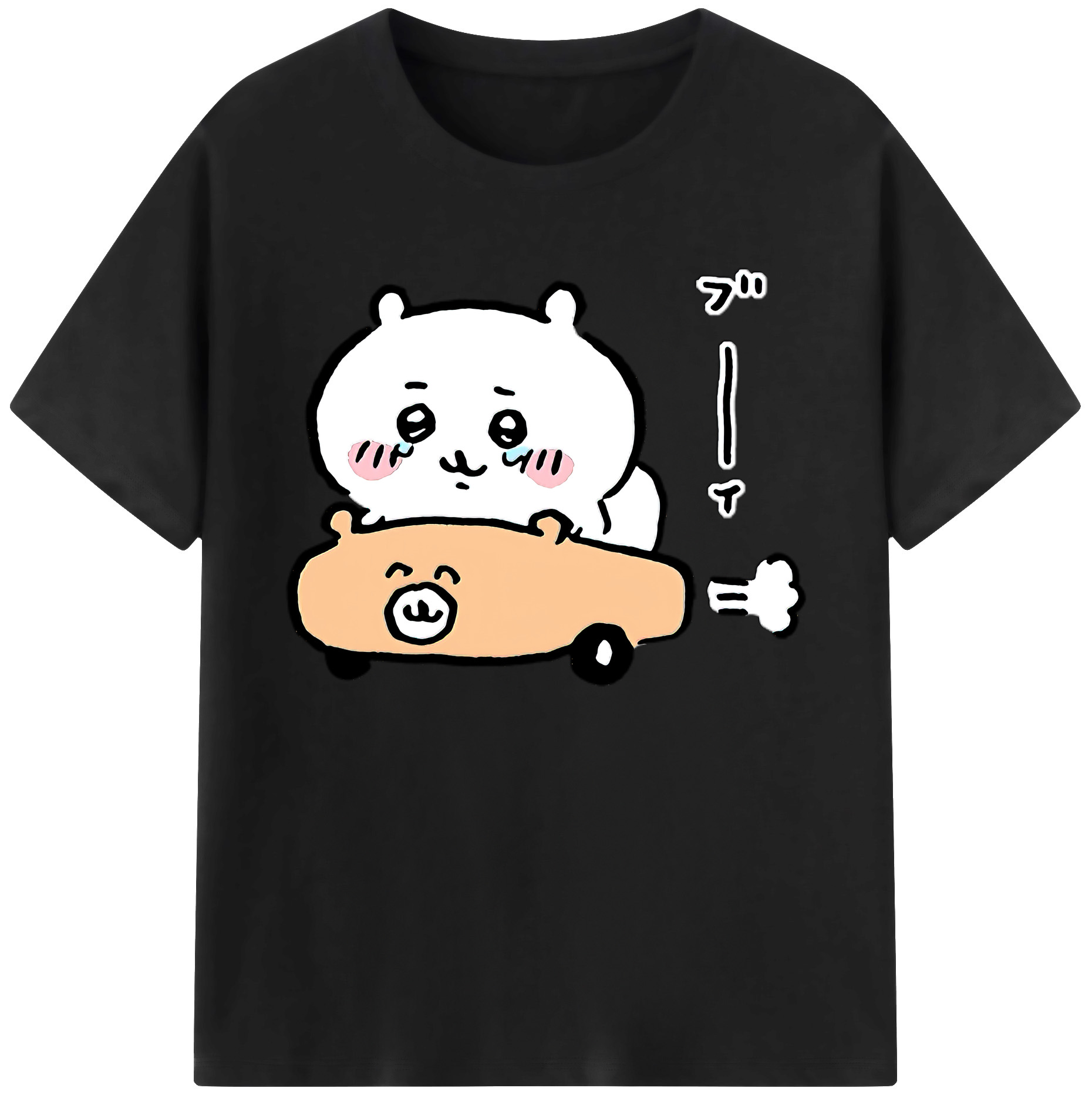 （画像用） ちいかわ ちいかわ Chii-kawa chiikawa 綿100％ メンズ半袖Tシャツ｜肌触りやわらか＆通気性