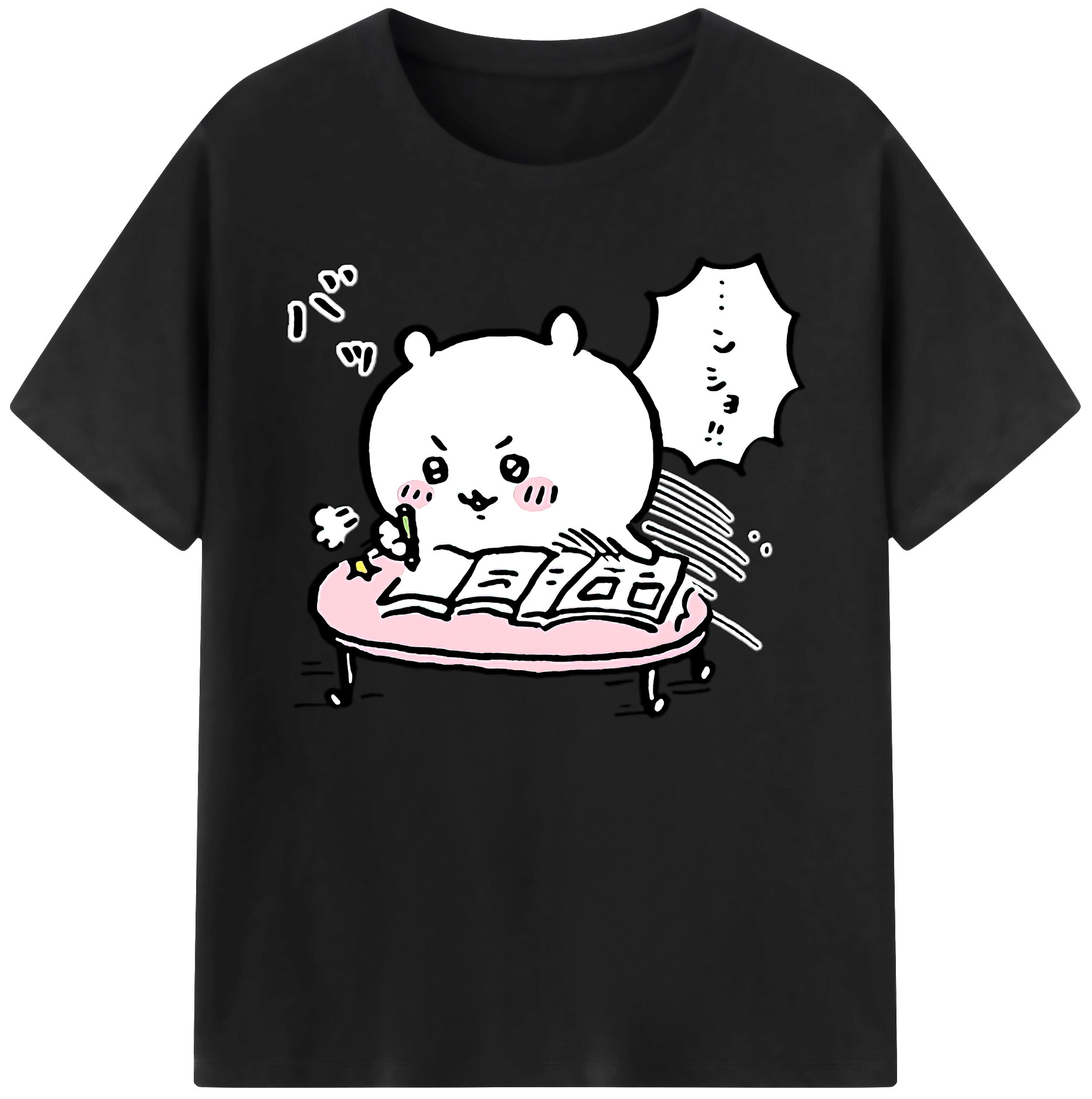 （画像用） ちいかわ ちいかわ Chii-kawa chiikawa 綿100％ メンズ半袖Tシャツ｜肌触りやわらか＆通気性