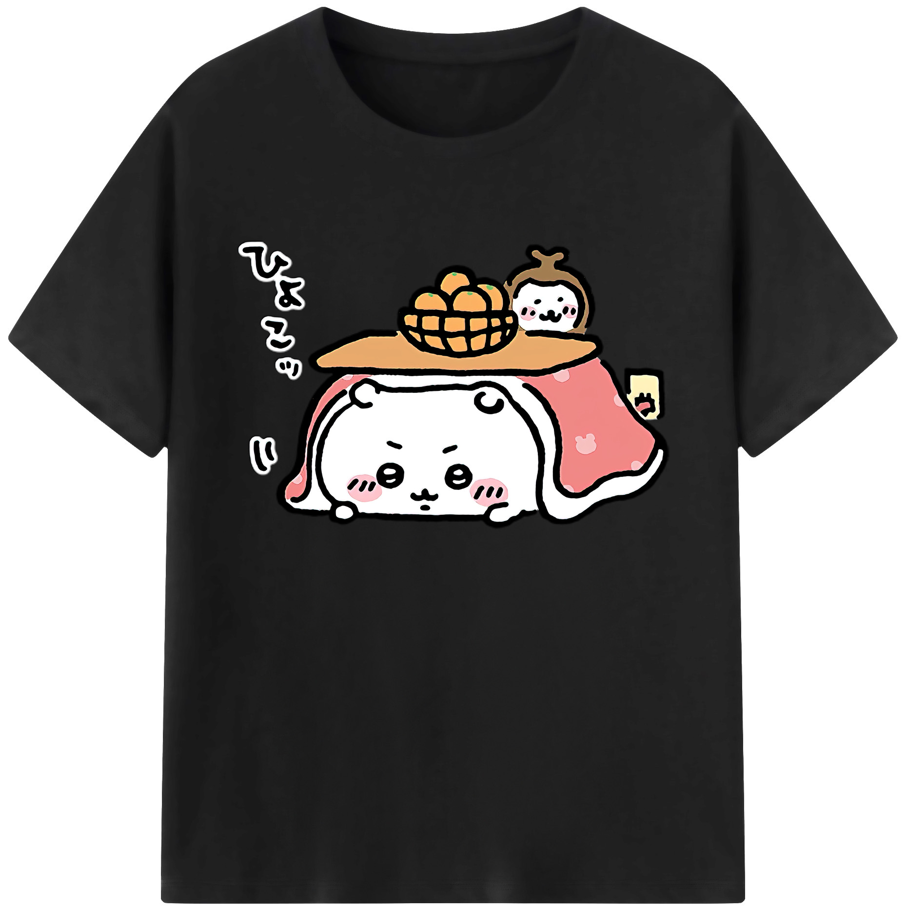 （画像用） ちいかわ ちいかわ Chii-kawa chiikawa 綿100％ メンズ半袖Tシャツ｜肌触りやわらか＆通気性
