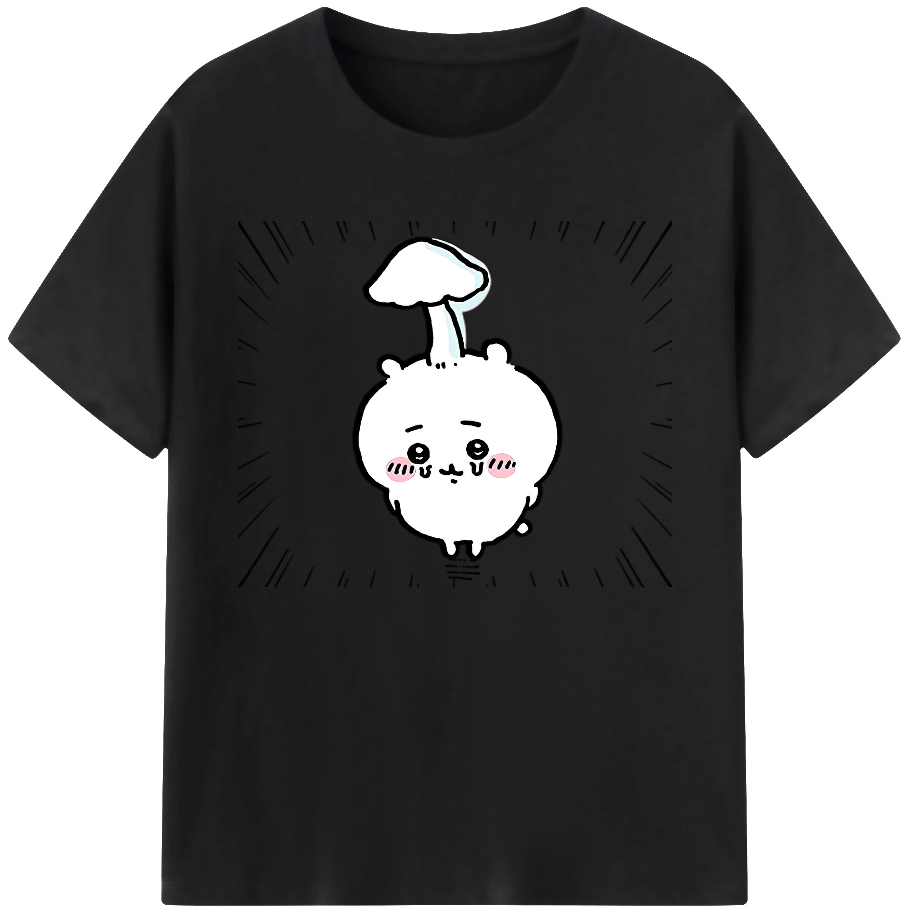 （画像用） ちいかわ ちいかわ Chii-kawa chiikawa 綿100％ メンズ半袖Tシャツ｜肌触りやわらか＆通気性