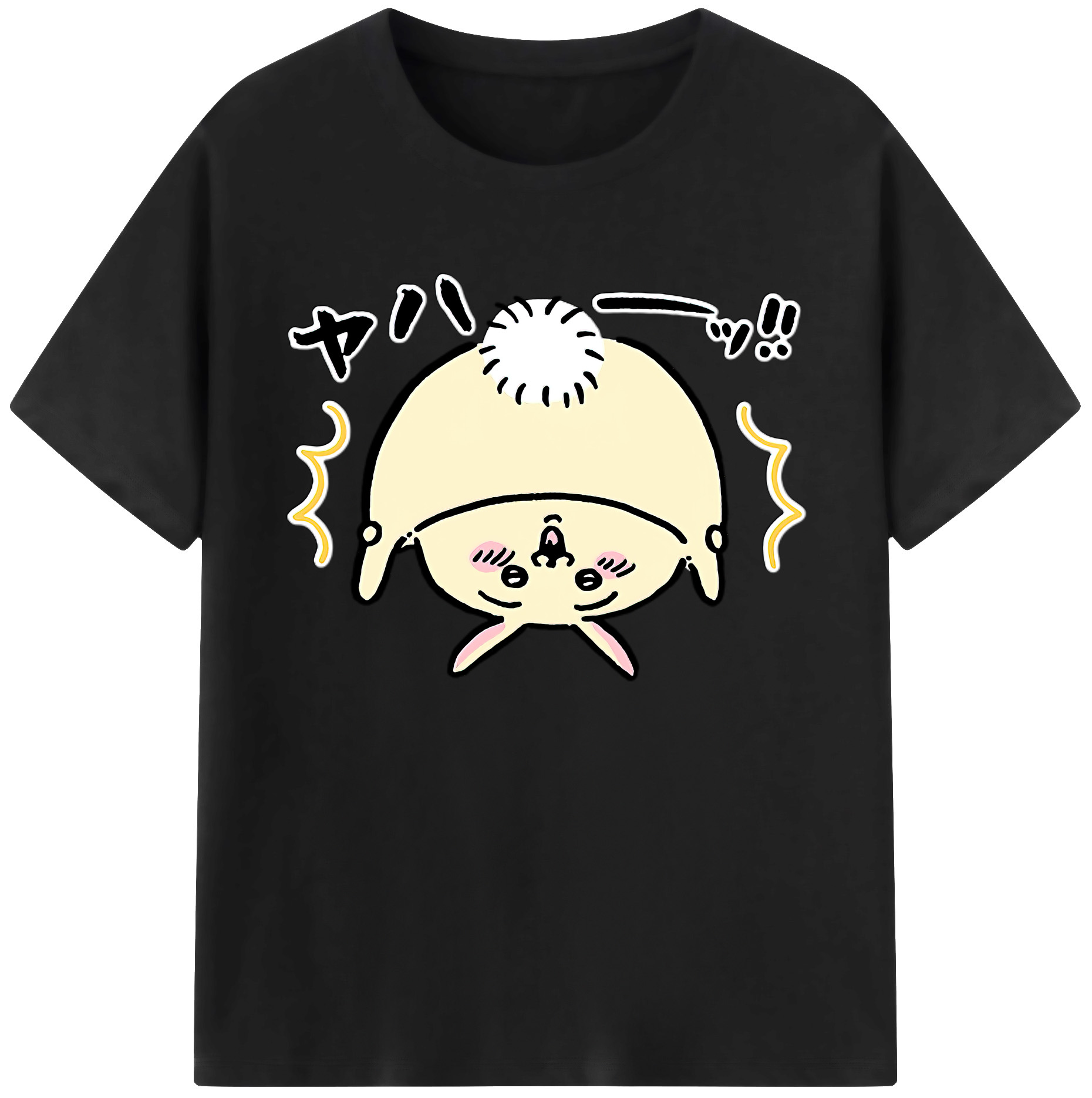 （画像用） ちいかわ うさぎ Chii-kawa usagi 綿100％ メンズ半袖Tシャツ｜肌触りやわらか＆通気性