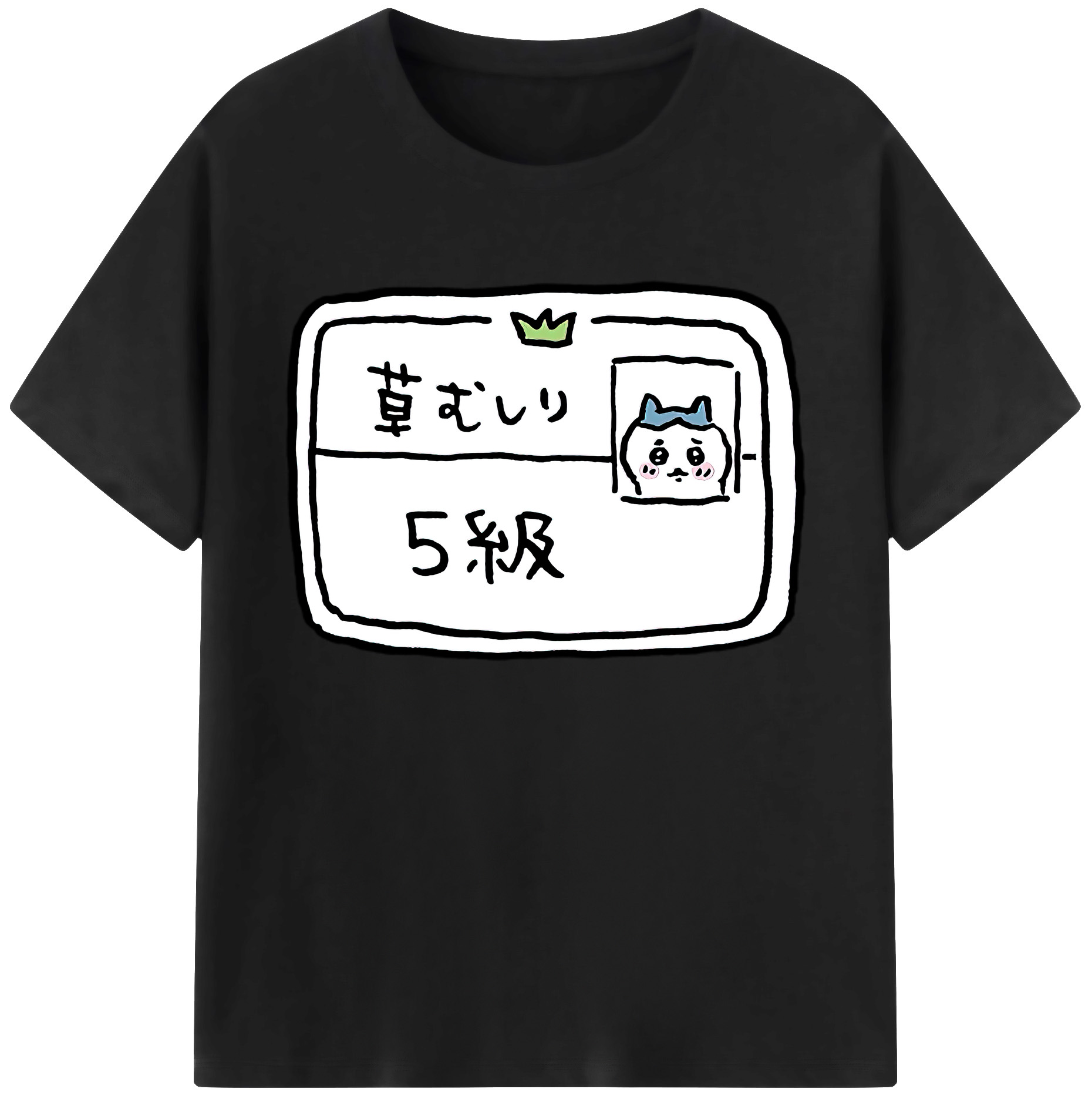（画像用） ちいかわ ハチワレ Chii-kawa hachiware 綿100％ メンズ半袖Tシャツ｜肌触りやわらか＆通気性